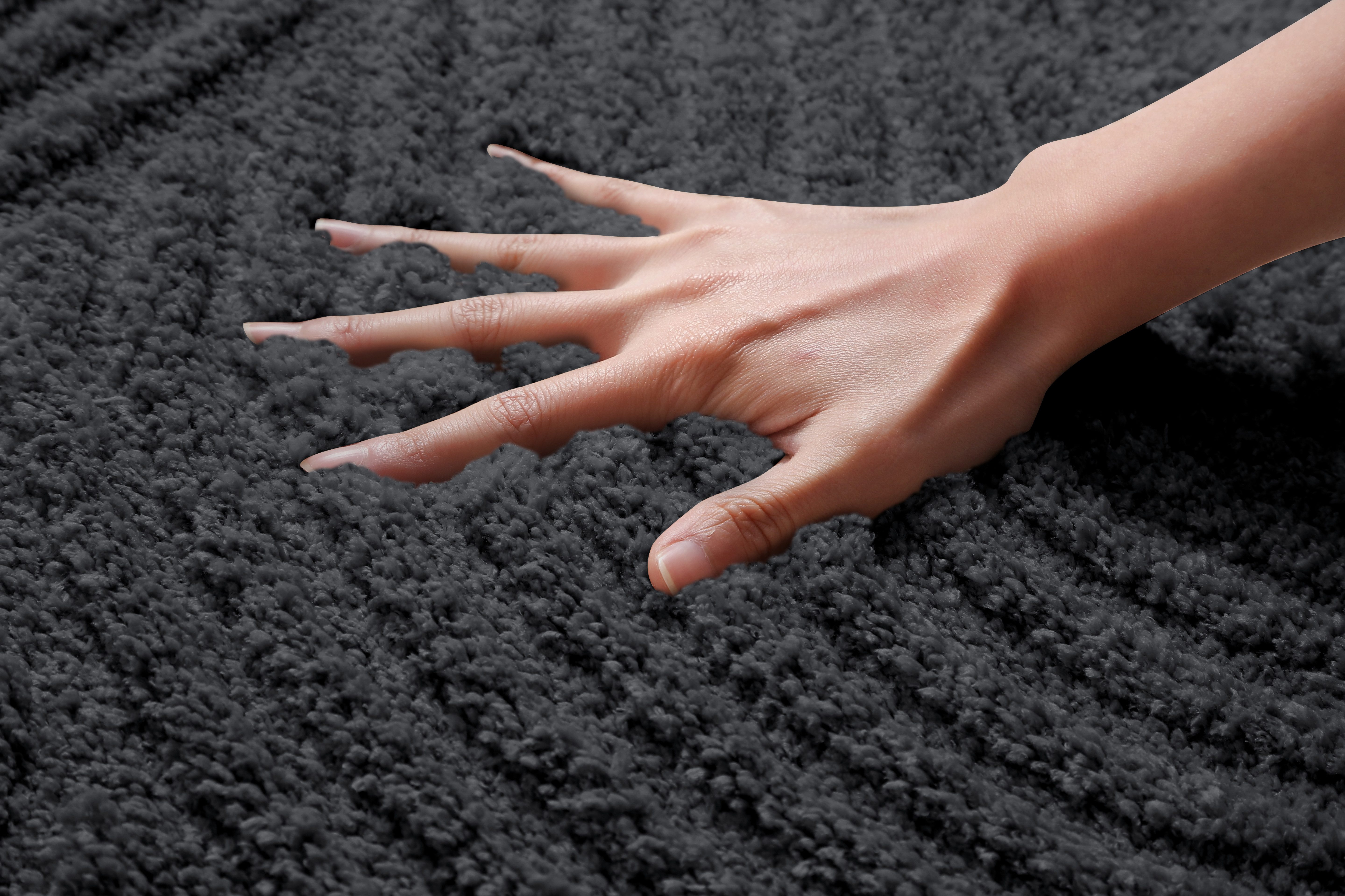 my home Badmat Ognon, Scandi, Boho, modern patroon Badkleed, uni-kleuren, hoog-laag effect (1 stuk)