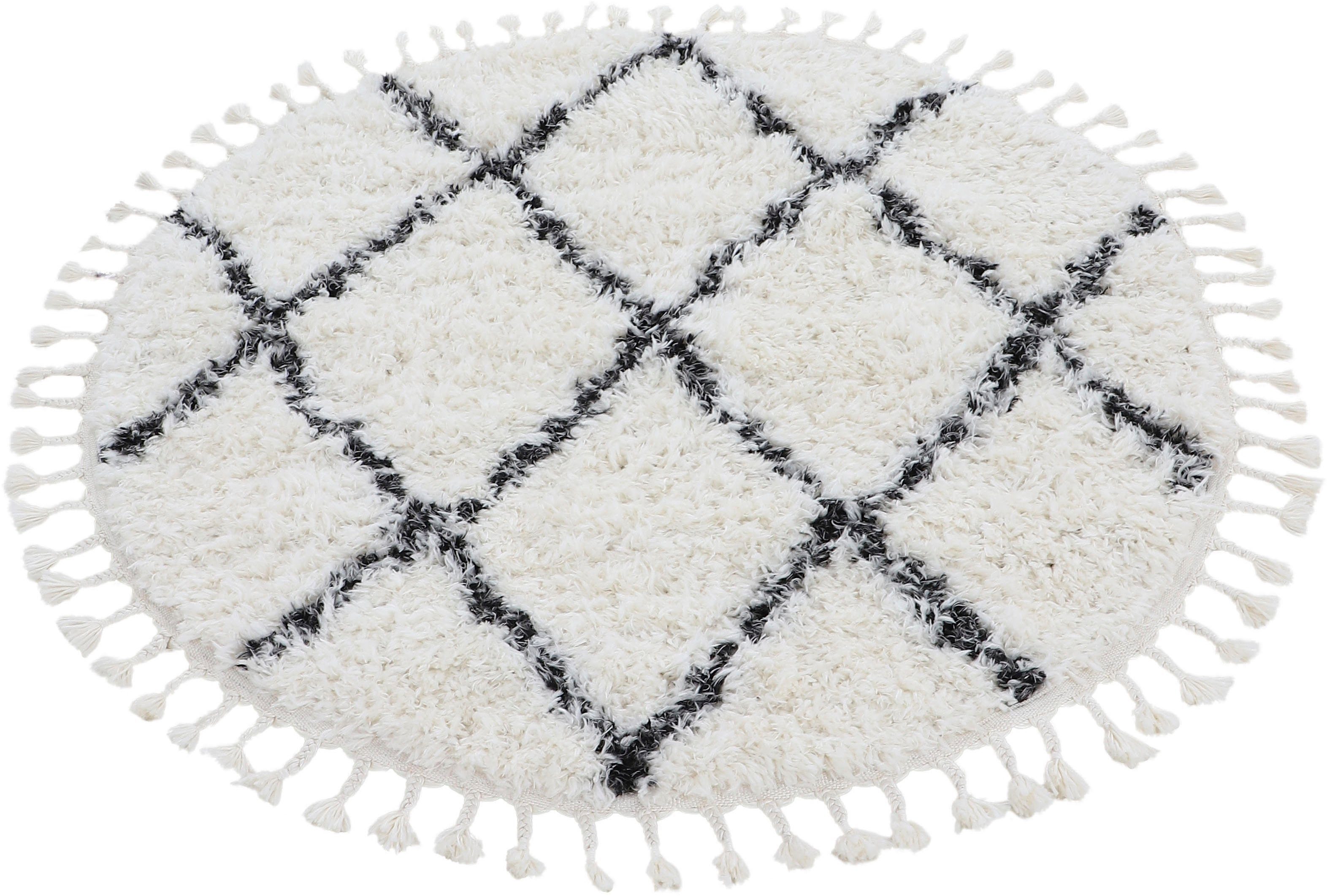 carpetfine Hoogpolig vloerkleed Eddy Shaggy lange pool met franje, sterke keus in maten, woonkamer
