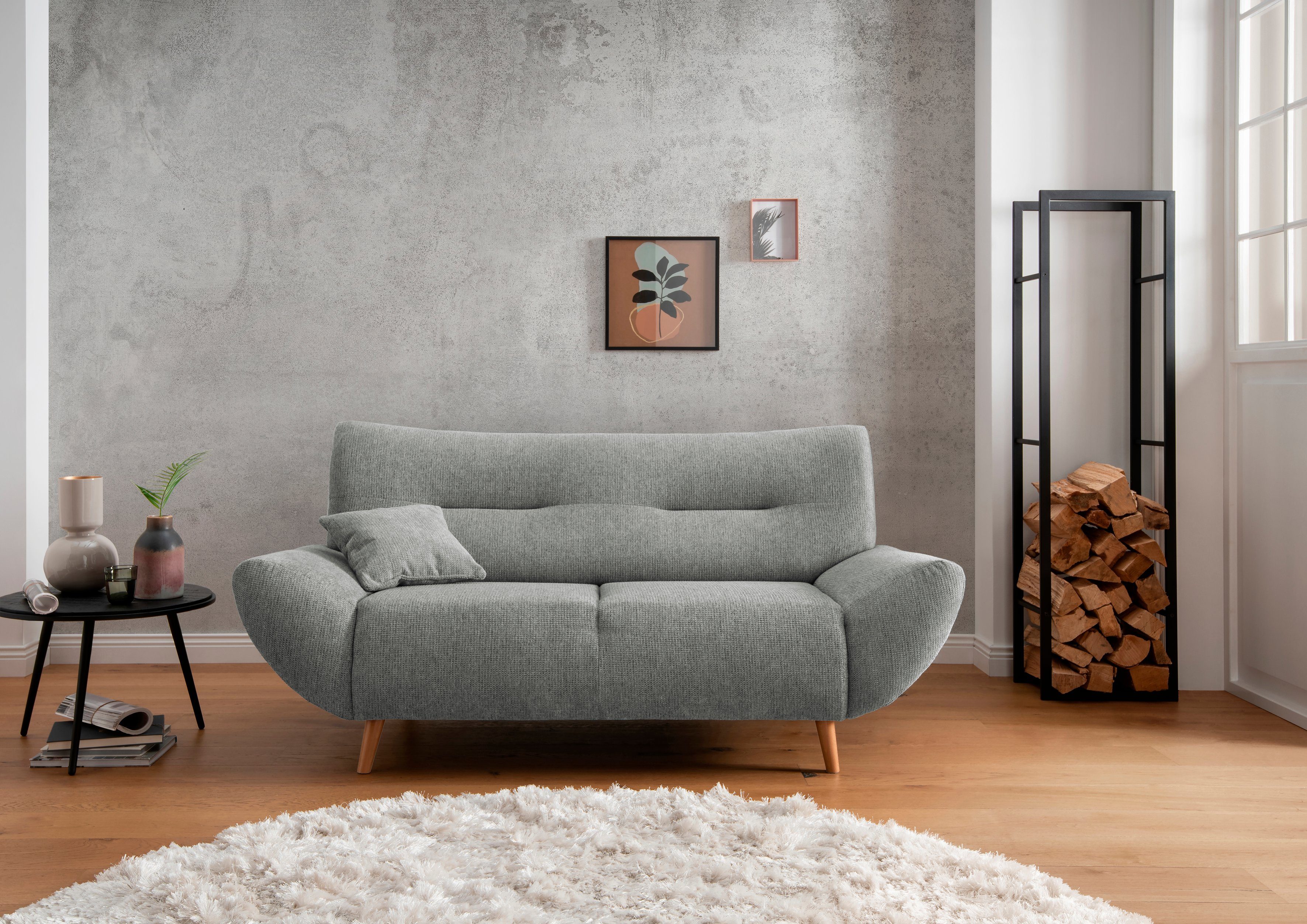 INOSIGN Zithoek Drago, modern en tijdloos, actuele vormtaal, comfortabel leverbaar als fauteuil/hoekbank, diverse stoffen, incl. 2 sierkussens (set, 2-delig)