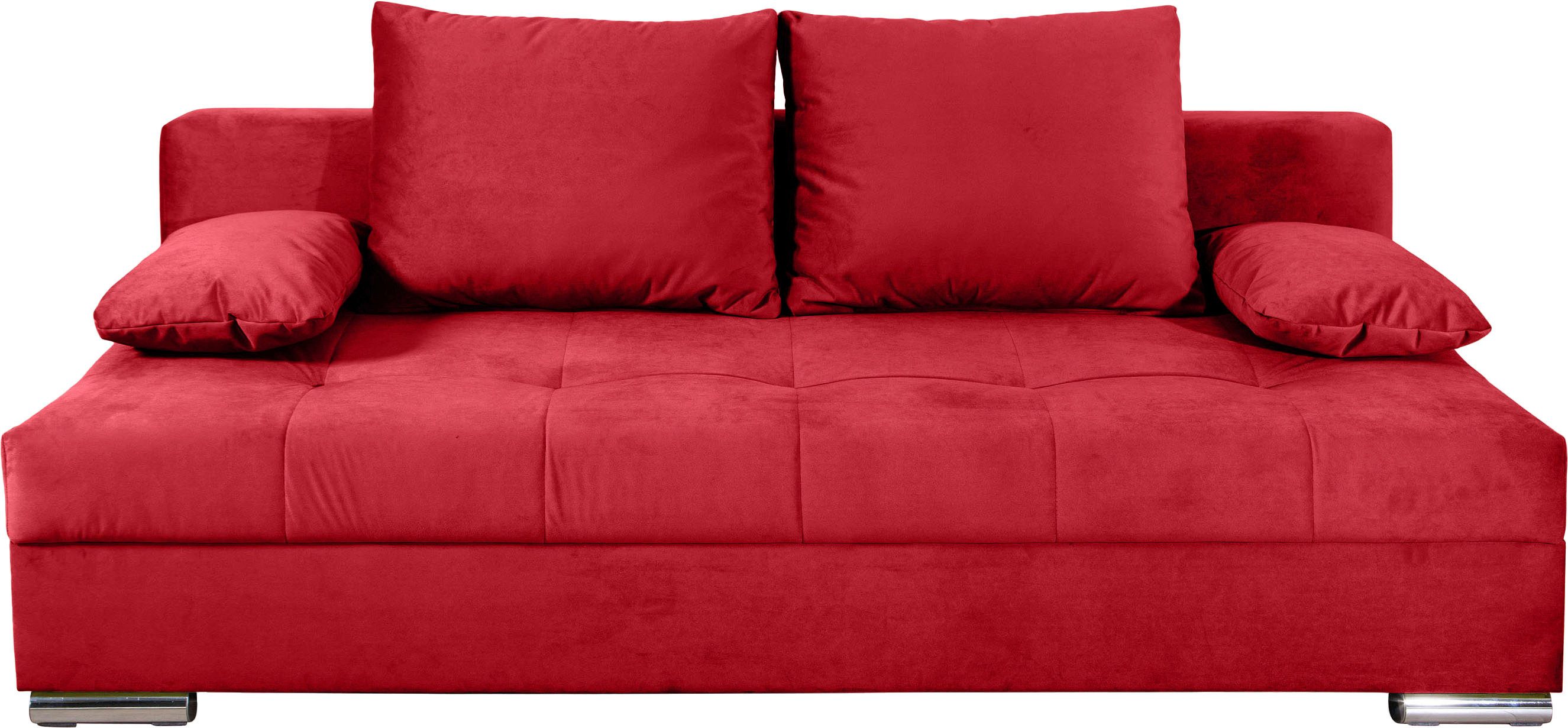 COLLECTION AB Slaapbank Tania met bedfunctie en bedlade comfortabele zitcomfort: veren-kern bekleding, inclusief rugkussen