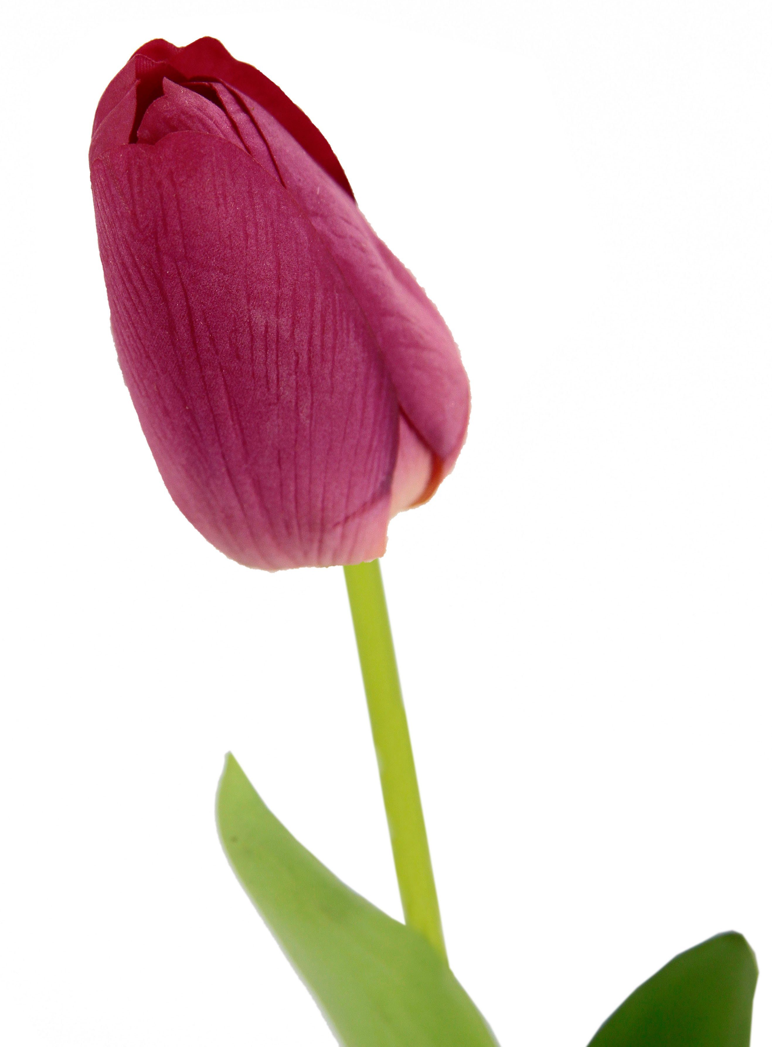 I.GE.A. Kunstbloem Real Touch Tulpen set van 5 kunst-tulpenknoppen kunstbloemen snijbloem (5 stuks)