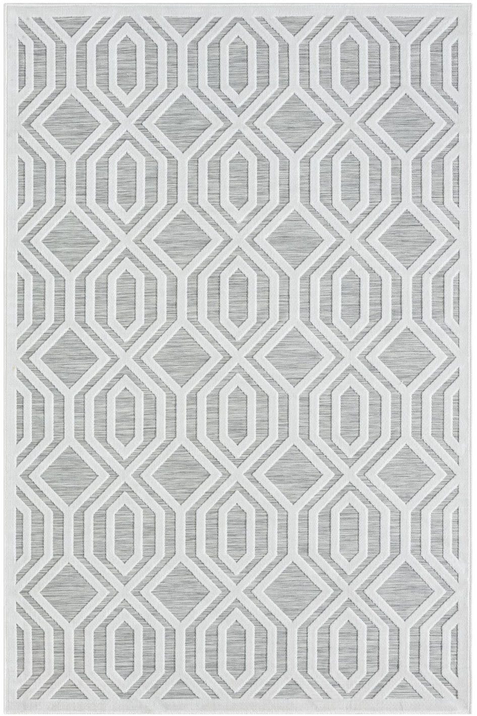 Myflair Möbel & Accessoires Vloerkleed Haven voorraadopruiming Ruitenmotief, hoog-laag effect, geschikt voor buiten, balkon, terras