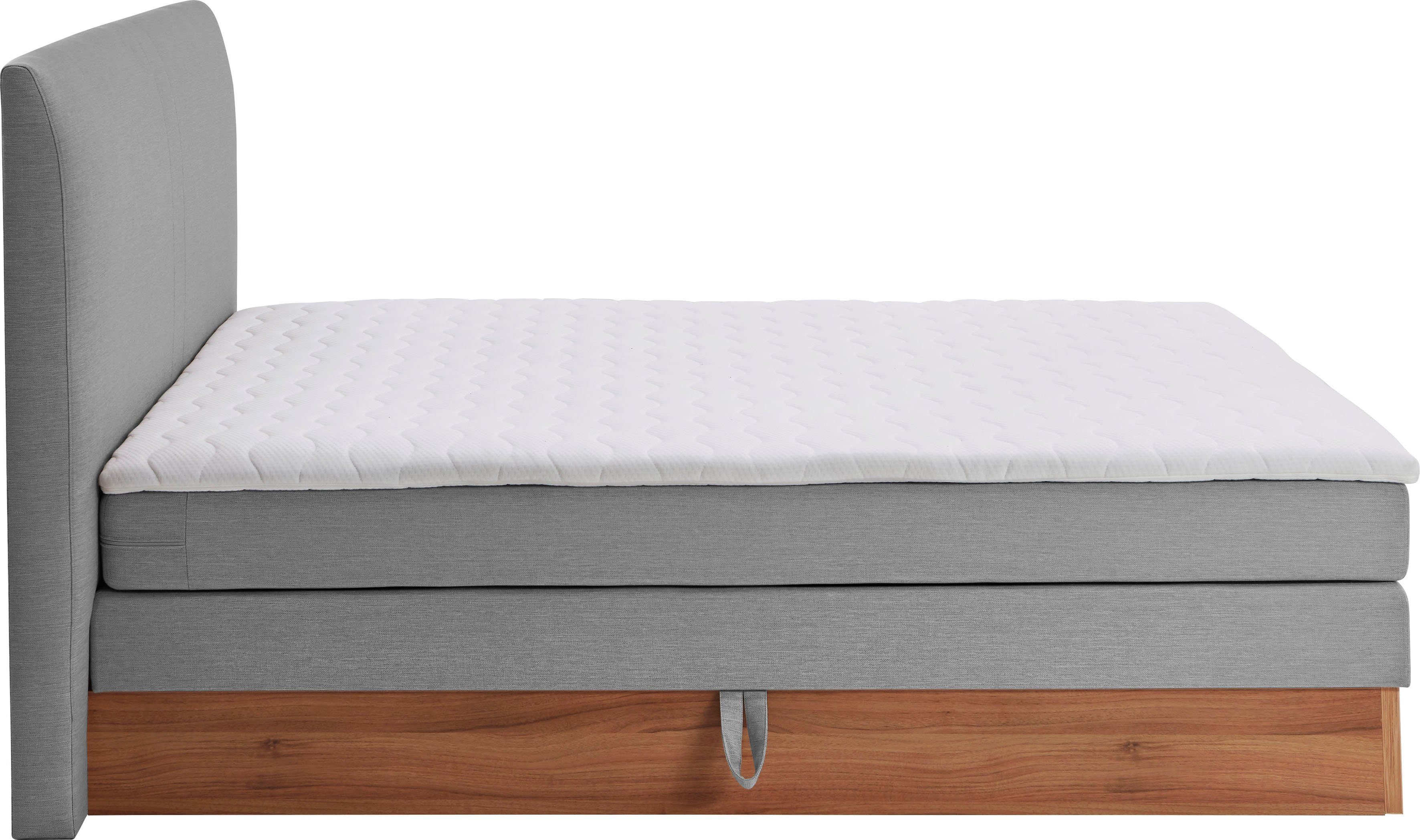 Home affaire Boxspring Blomen met walnoot-decor, met bedkist, verschillende hardheden, met topmatras