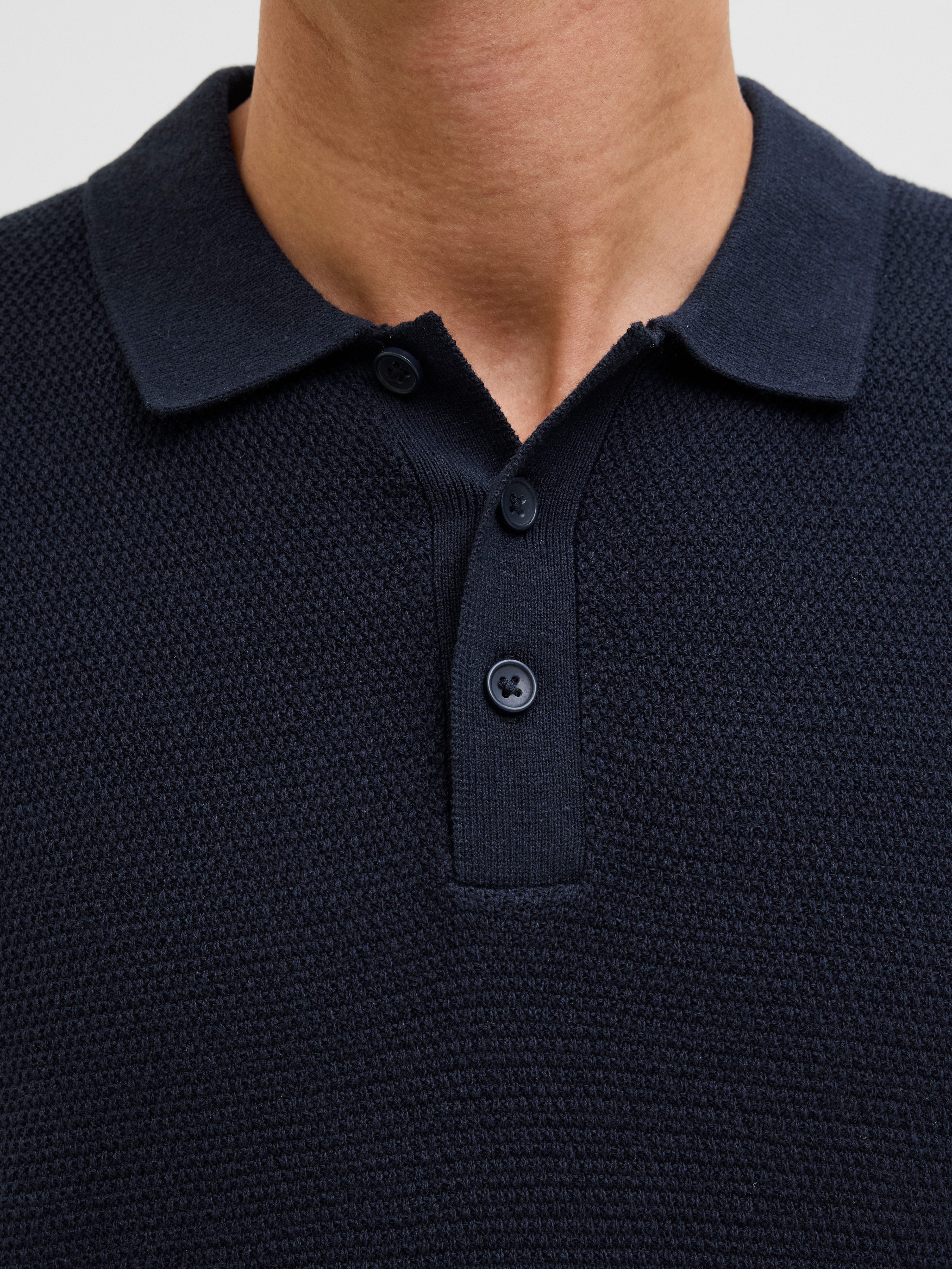 Jack & Jones Trui met korte mouwen JJEGEORGE KNIT POLO SS SN