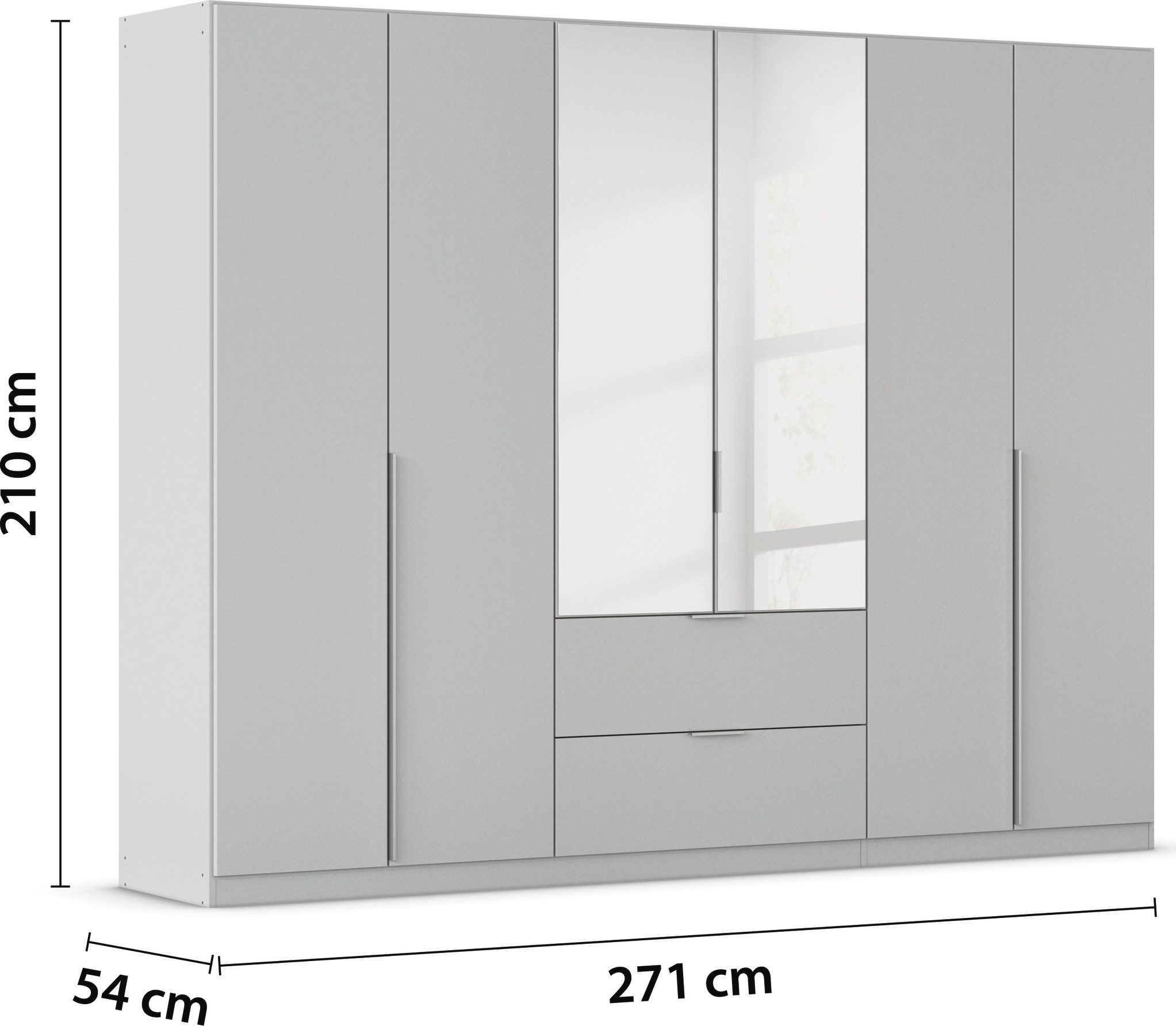 rauch Draaideurkast Kledingkast kast garderobe AGORDO met decor- of hoogglansfront