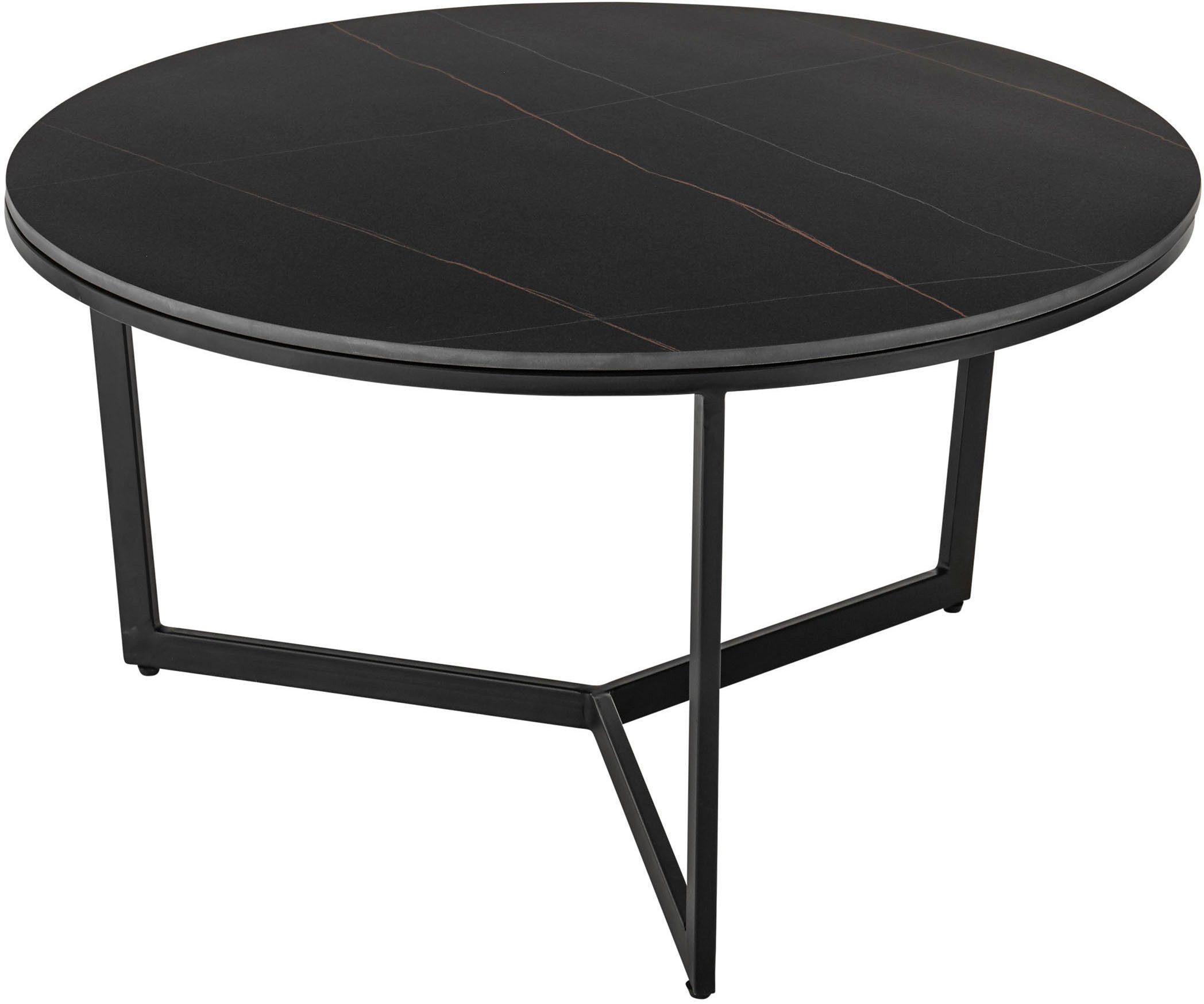 Stolkom Salontafel HARPER 1 rond keramiek, tafelblad gemarmerd