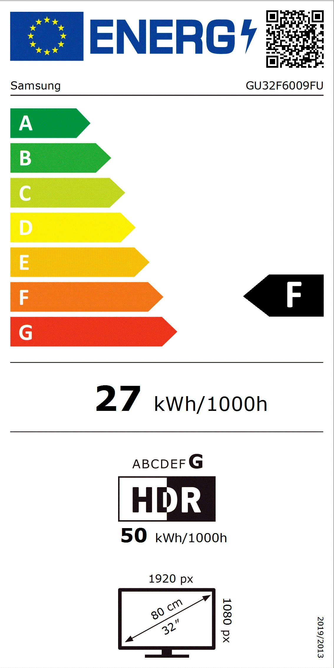 Samsung Led-TV GU32F6009FU LED-televisie