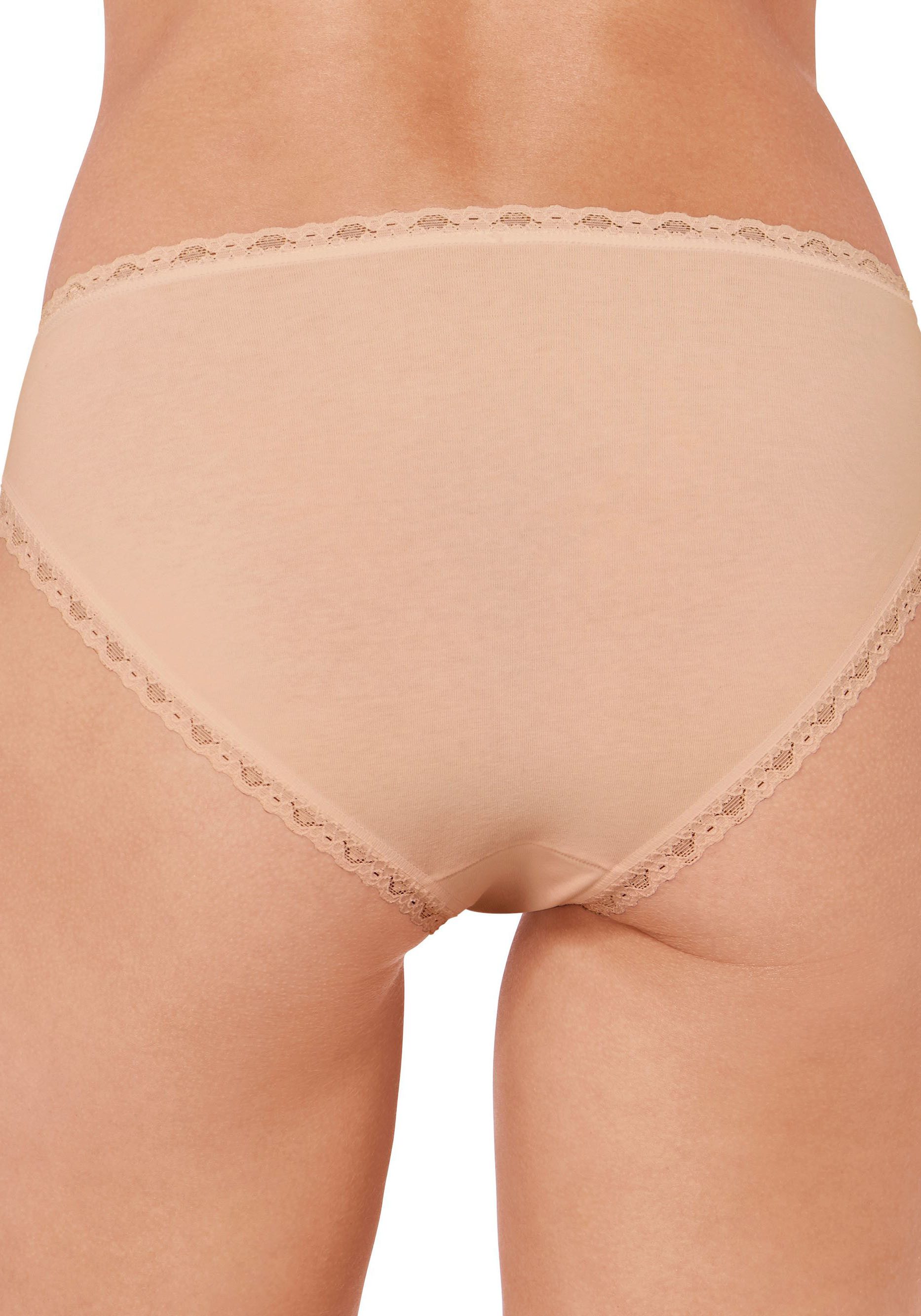 Sloggi Tailleslip 24 7 Cotton Lace edele kant platte naden katoenmix zacht vrouwelijke look (3 stuks)