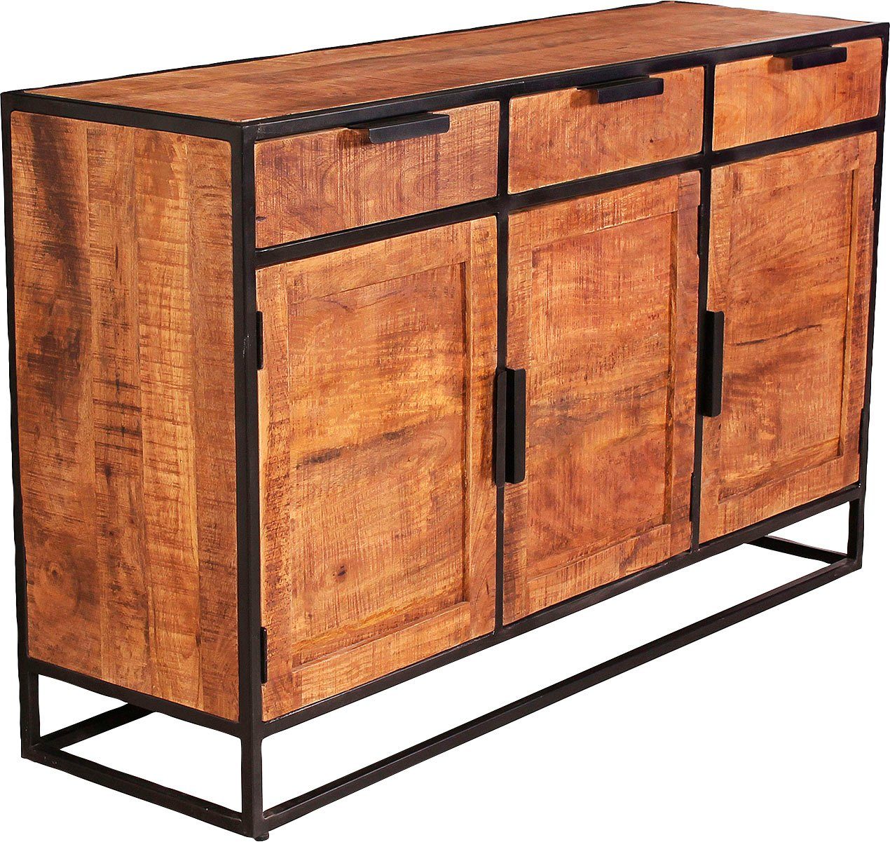 SIT Dressoir Frame en design-frame van zwart metaal dressoirs beige