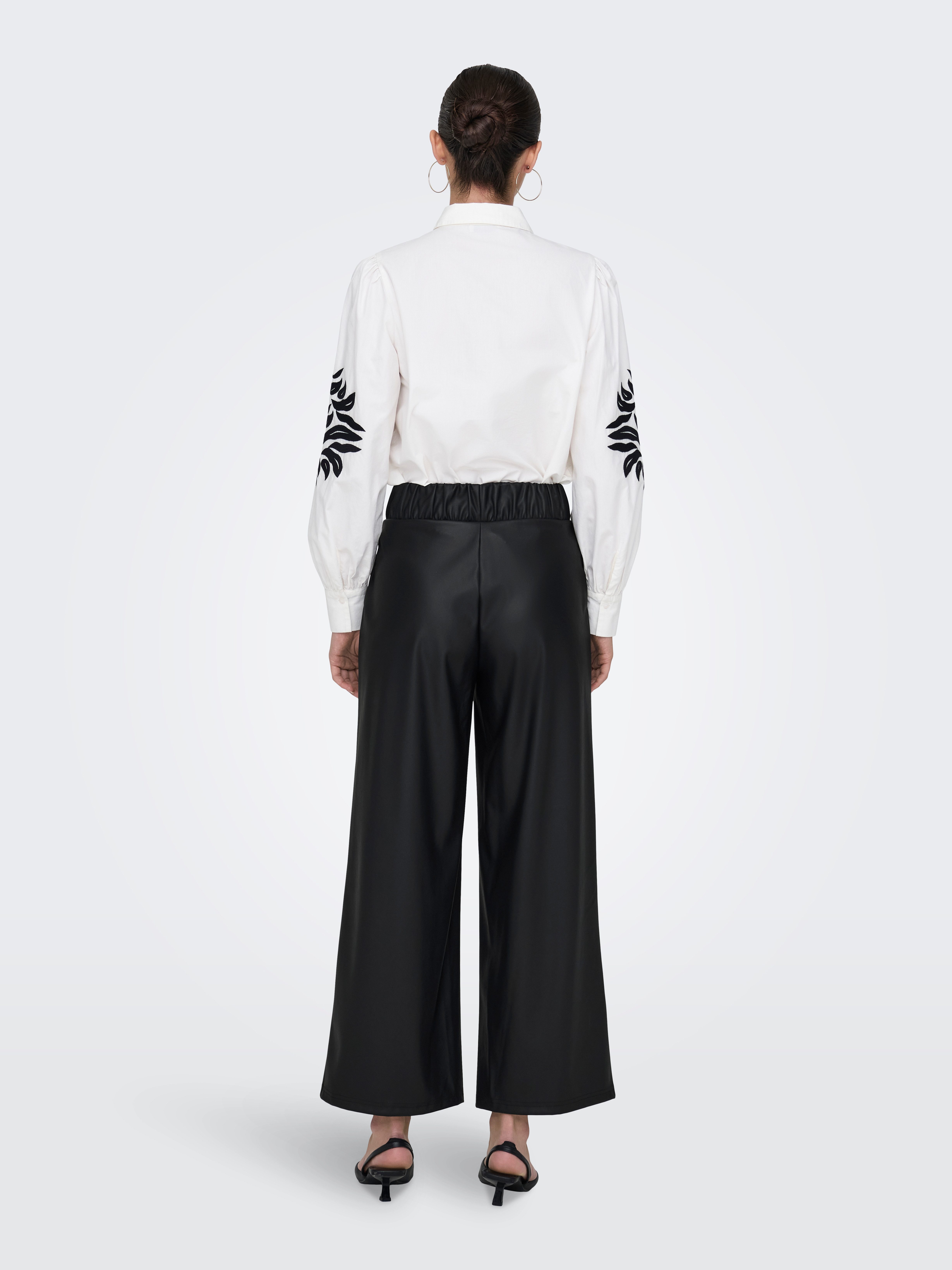 JDY Imitatieleren broek JDYSOYA GEGGO PU PANT JRS NOOS