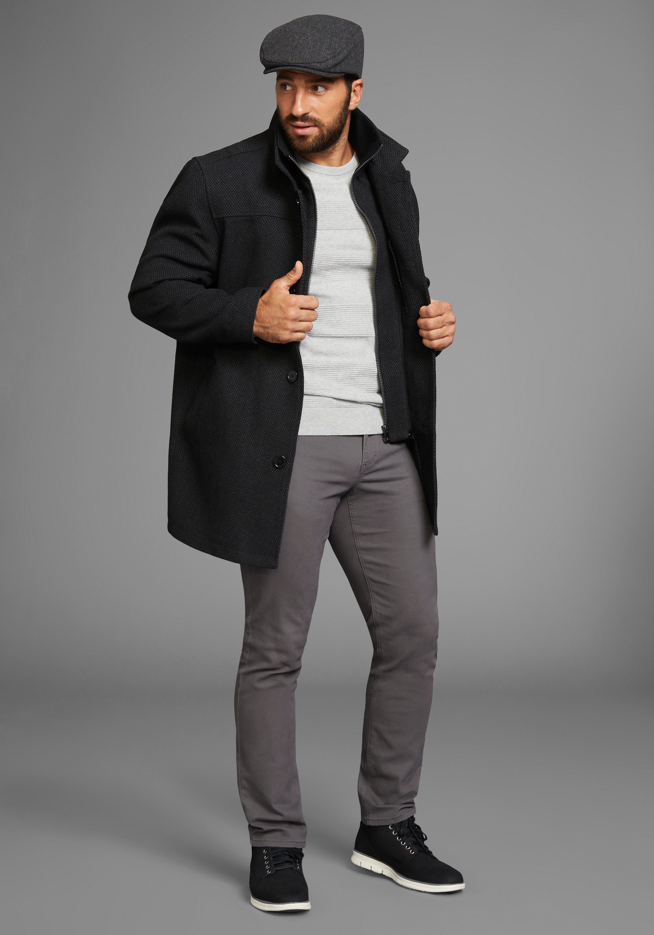 Bruno Banani Lang jack van polyester casual stijl met 6 zakken