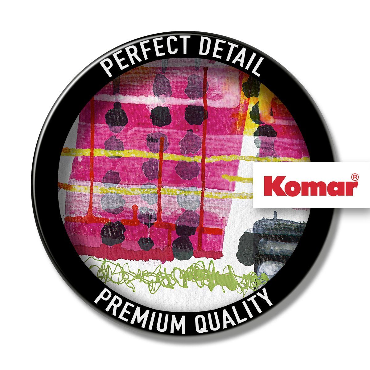 Komar Artprint op linnen Ruby Pink - Afmeting 60 x 90 cm Canvasdoek met echt houten frame (1 stuk)