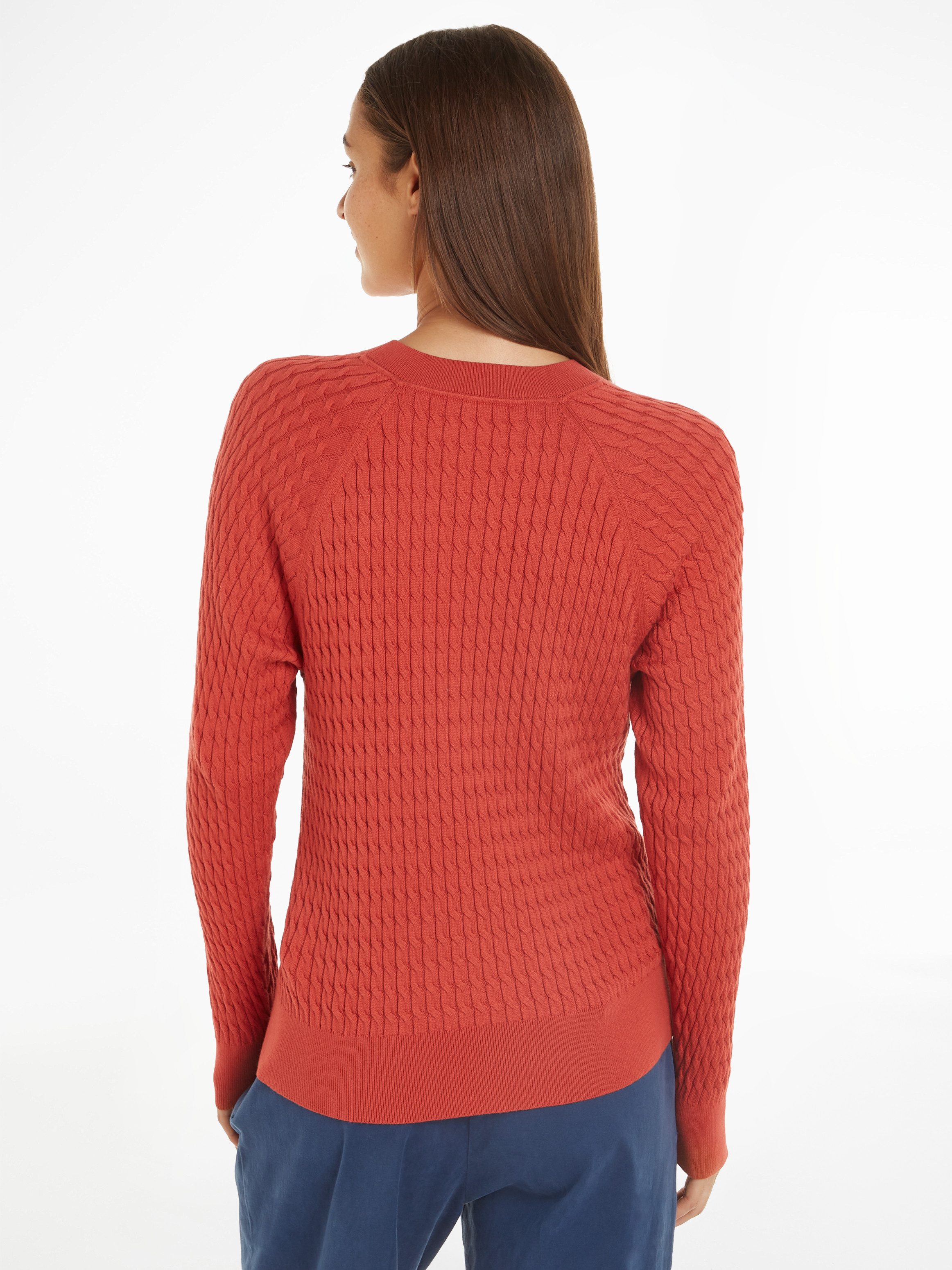 Tommy Hilfiger Trui met ronde hals CO CABLE C-NK SWEATER
