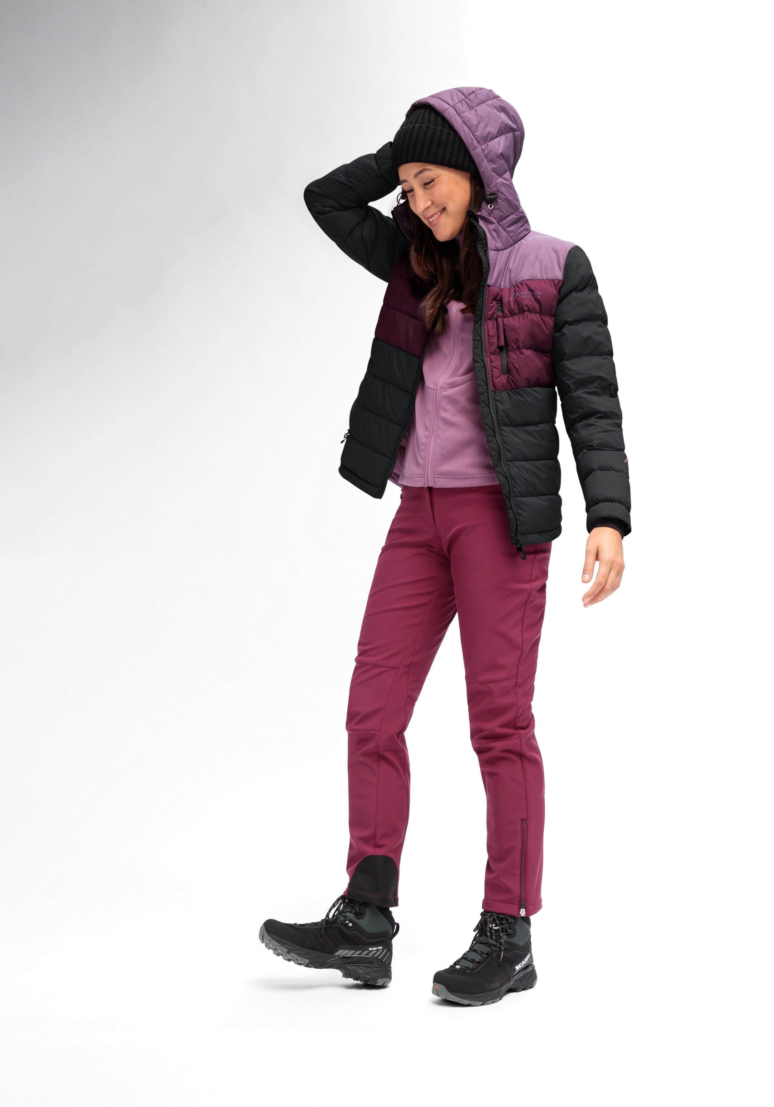 Maier Sports Functioneel jack Lomnica W Dames outdoorjas Primaloft-jas met ritszakken en capuchon