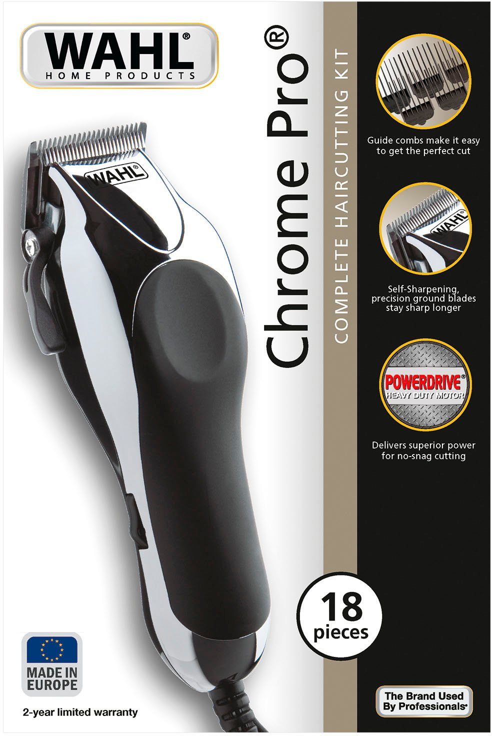 Wahl Tondeuse Chrome Pro 20103.0460 Tondeuseset op netstroom