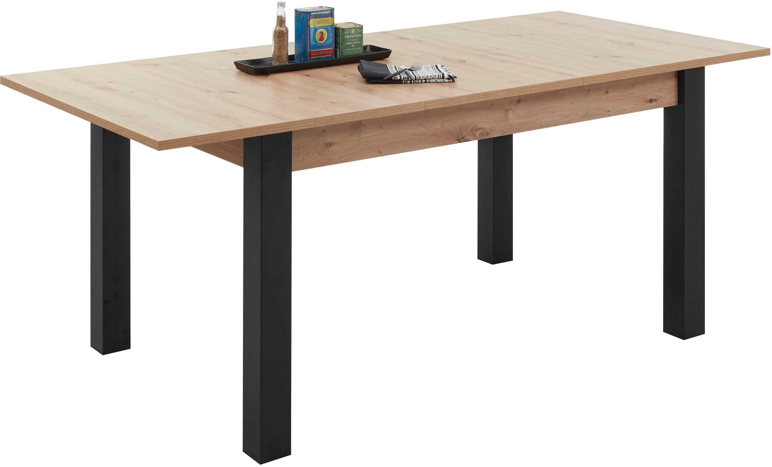 Stolkom Eettafel LUCAS, TOPSELLER! 140-210 cm uitschuifbaar, tafel in eiken artisan decor