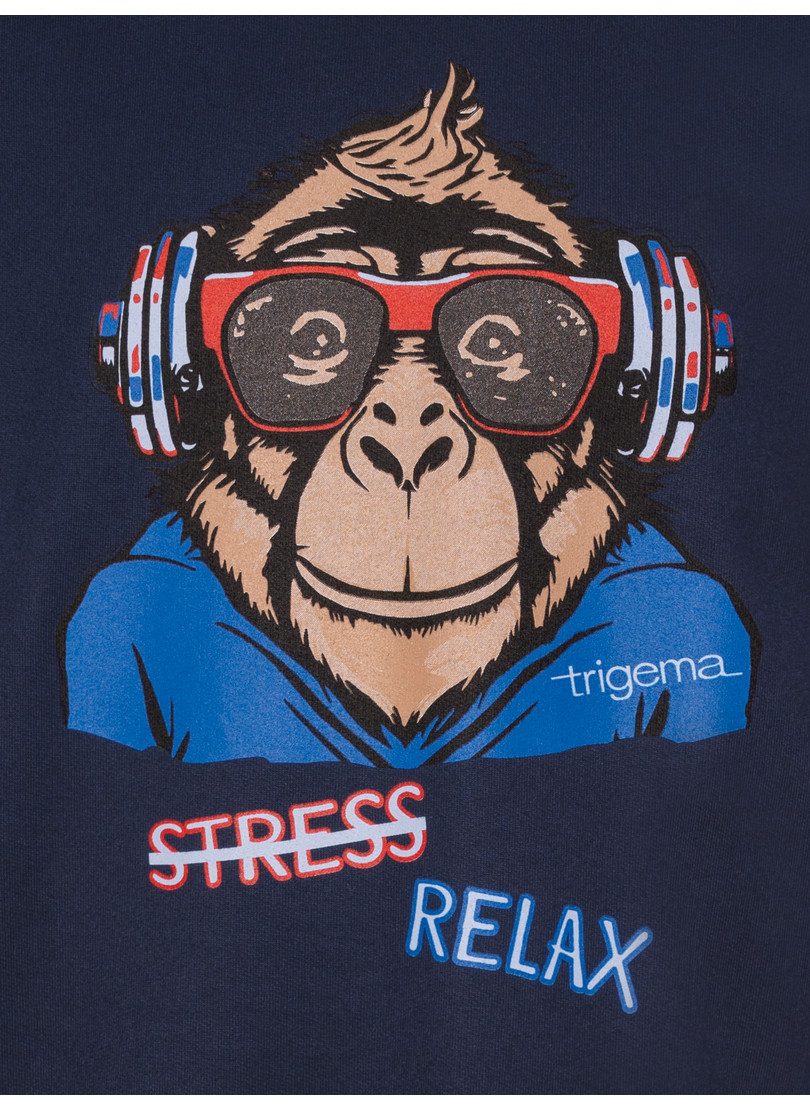 Trigema Sweatshirt TRIGEMA sweatshirt met casual aapdruk