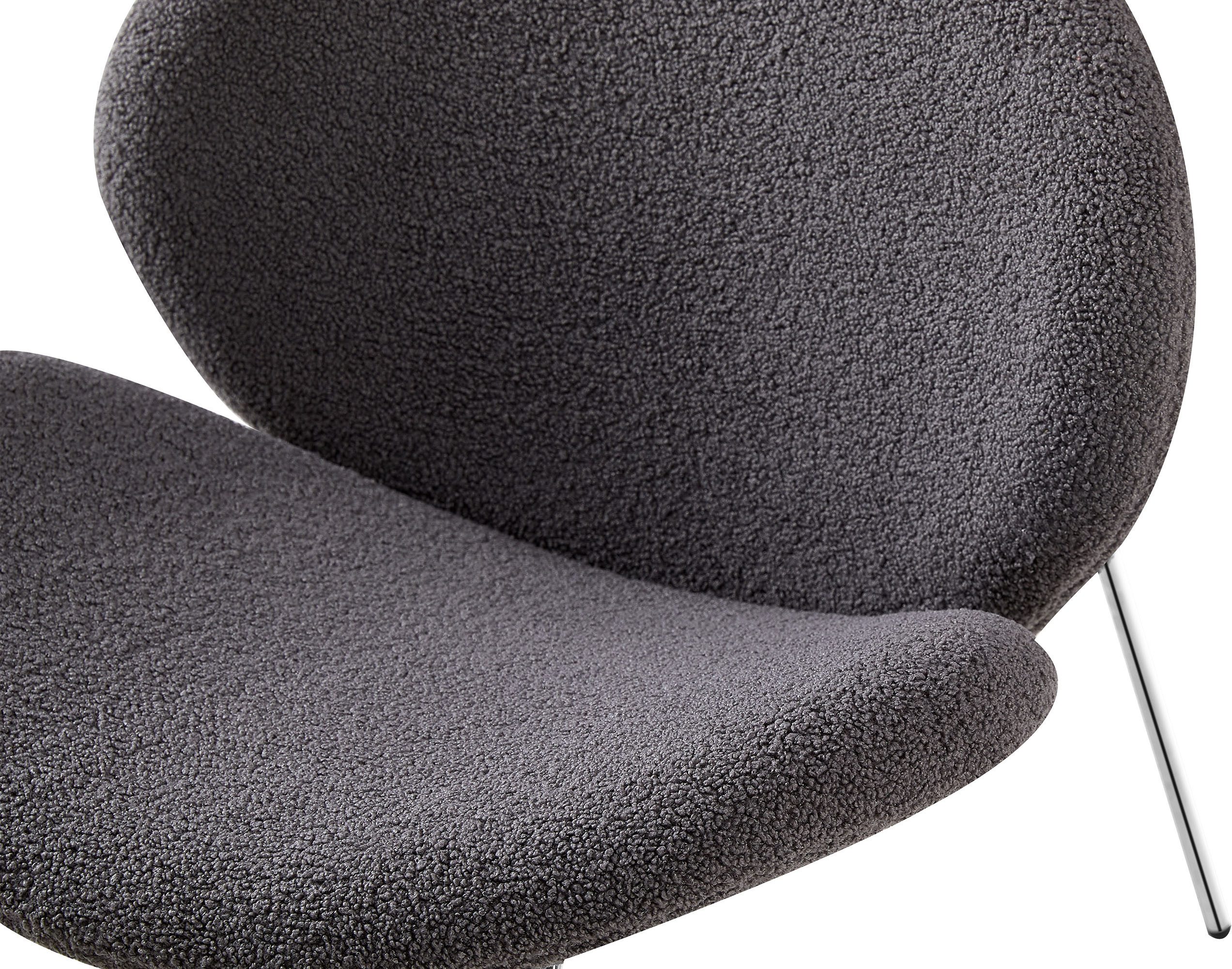Kayoom Stoel Jaden 125 2-pack, in trendy stof met kreukeleffect Esthetisch minimalistisch ontwerp, bouclé stof, breed zitten (set, 2 stuks)