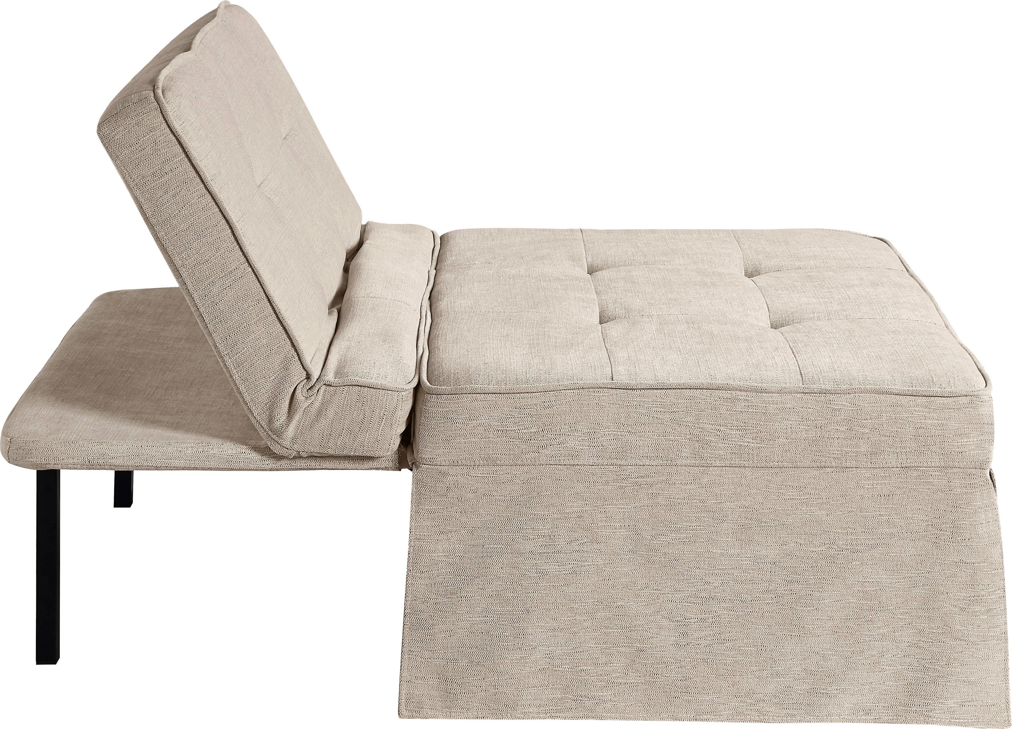 ATLANTIC home collection Slaapbank Finn te veranderen in een loungestoel, relaxfauteuil en logeerbed, incl. kussen