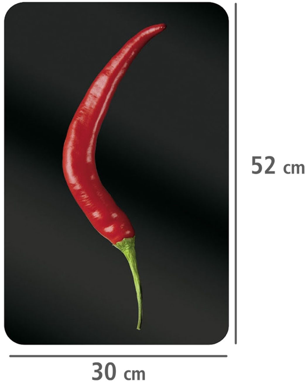 WENKO Kookplaatdeksel Universeel model Heet Peper (set, 2-delig)