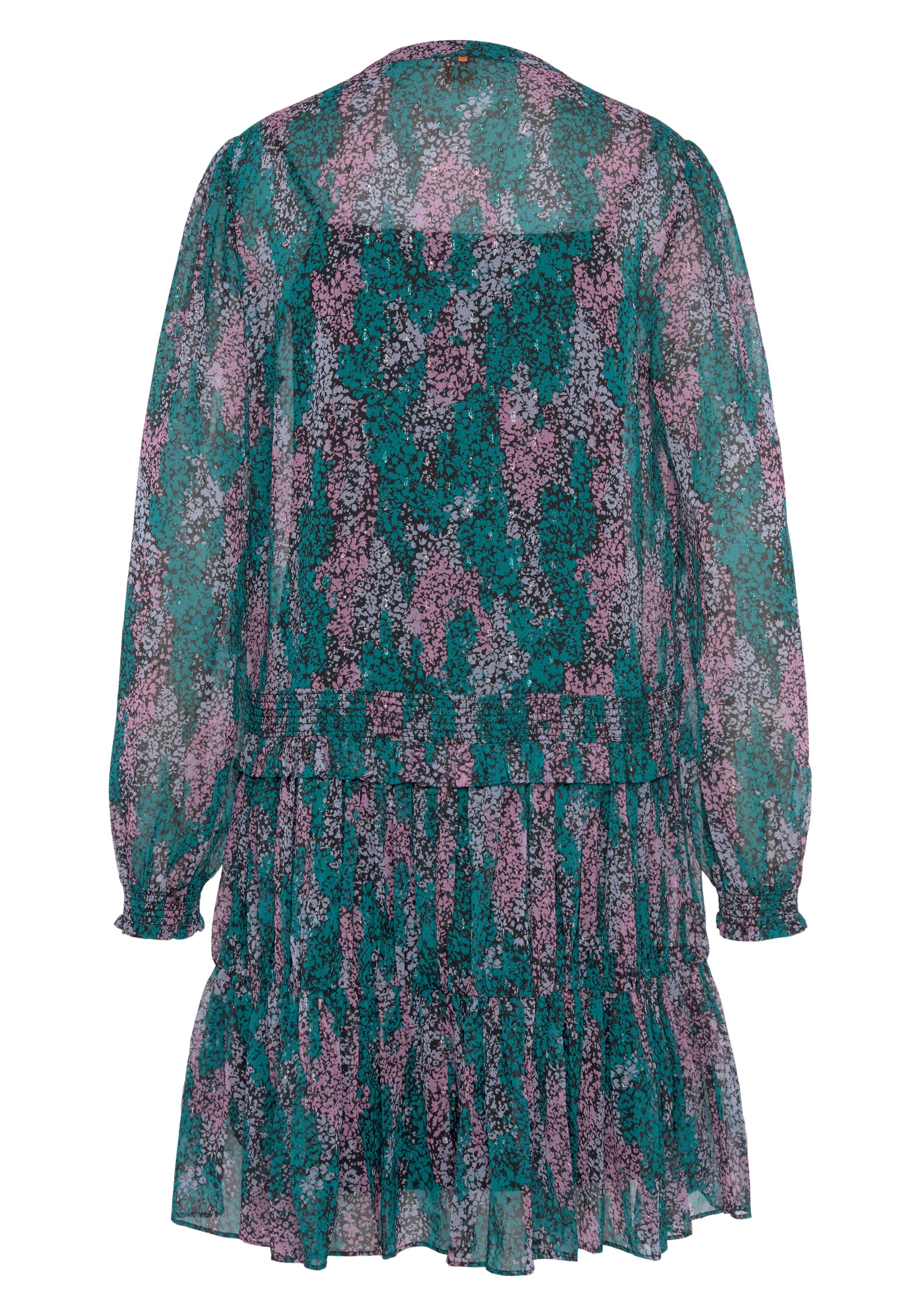 Boss Orange Blousejurk Daffa Premium Damesmode met kleurrijke all-over print