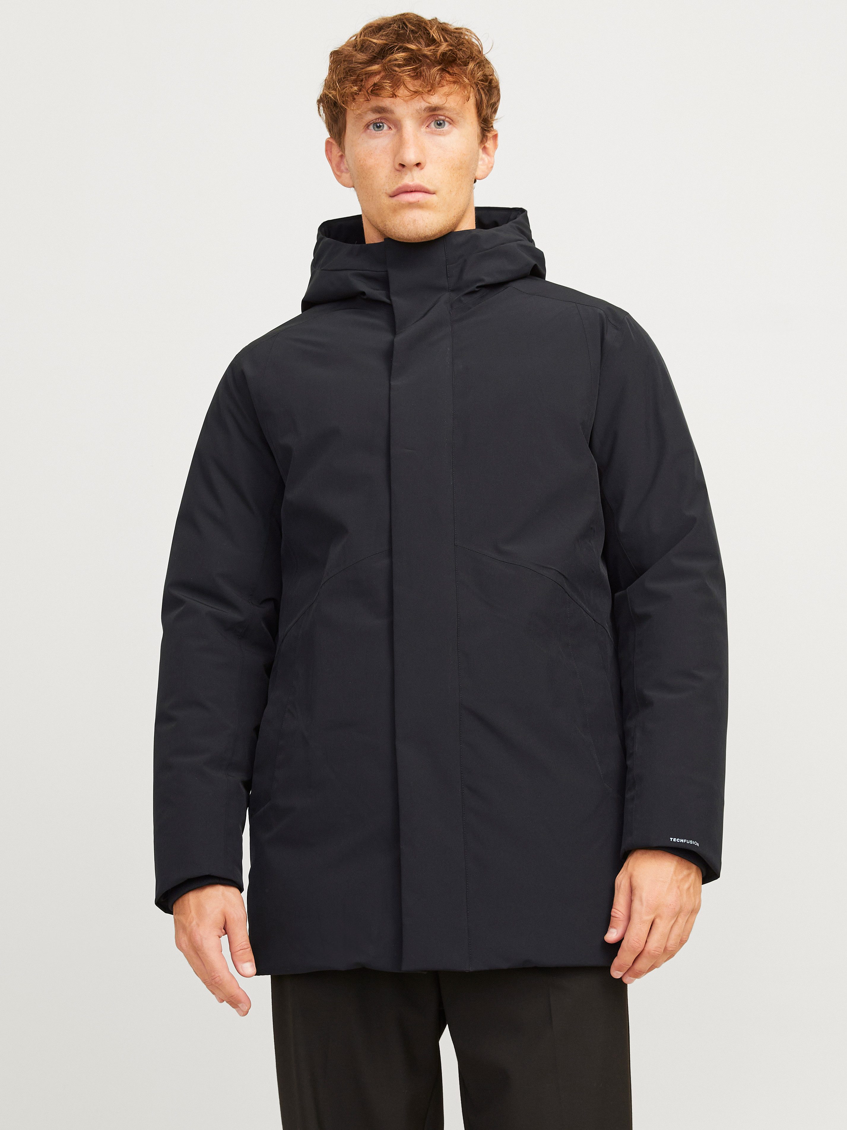 JACK & JONES ESSENTIALS gewatteerde winterjas JJEKEEN zwart