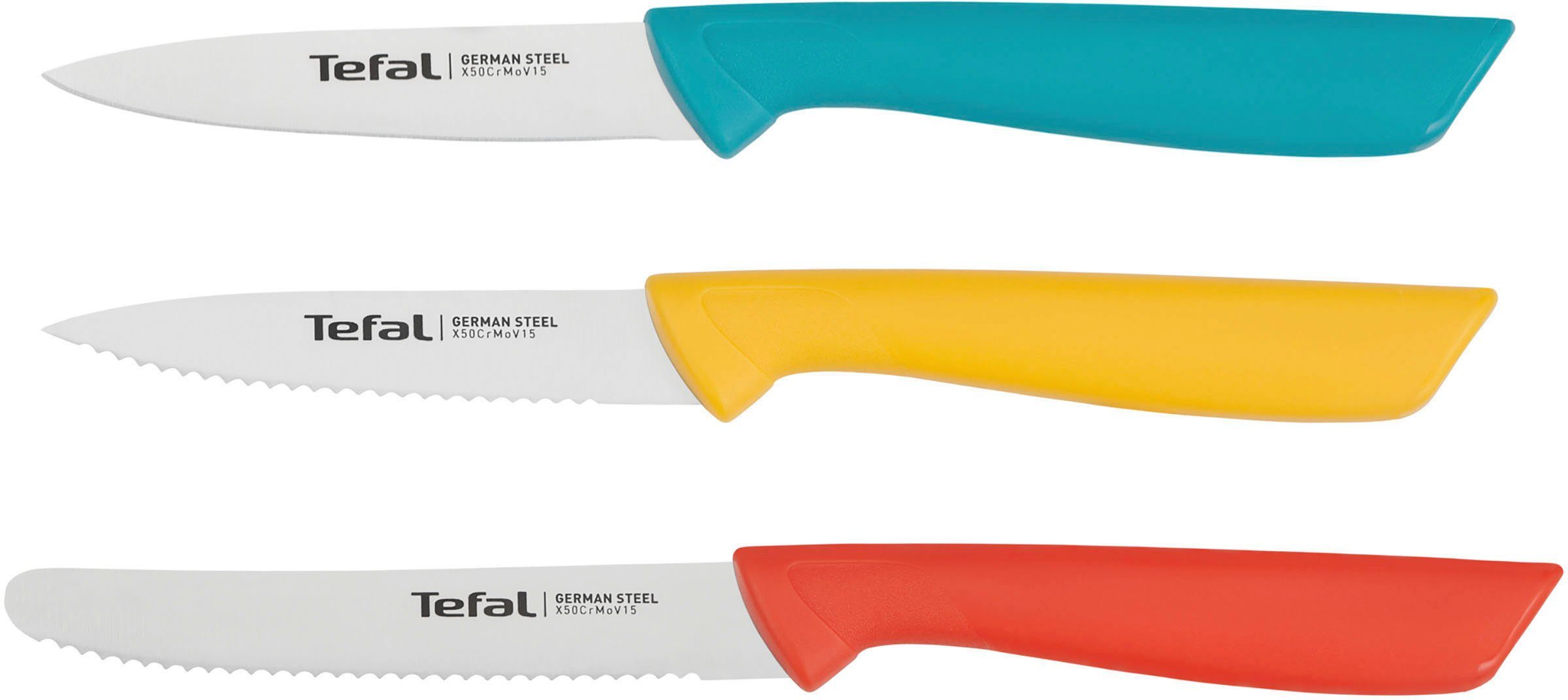 Tefal Messenset K273S3 Colorfood Roestvrij staal, corrosiebestendig, ergonomisch, veilig...