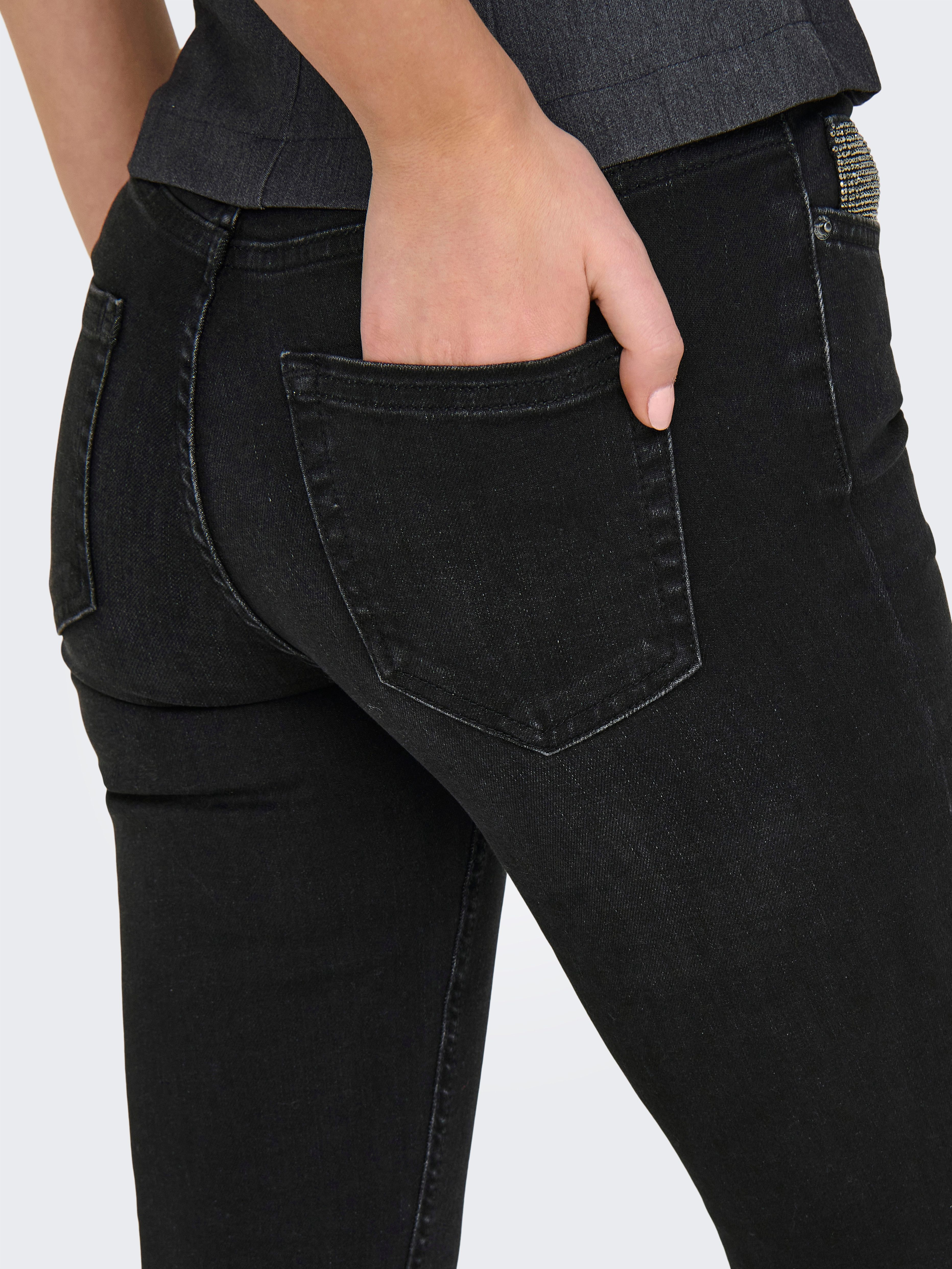 Only Bootcut jeans ONLBLUSH RHINESTONE MID FLARE DNM TAI