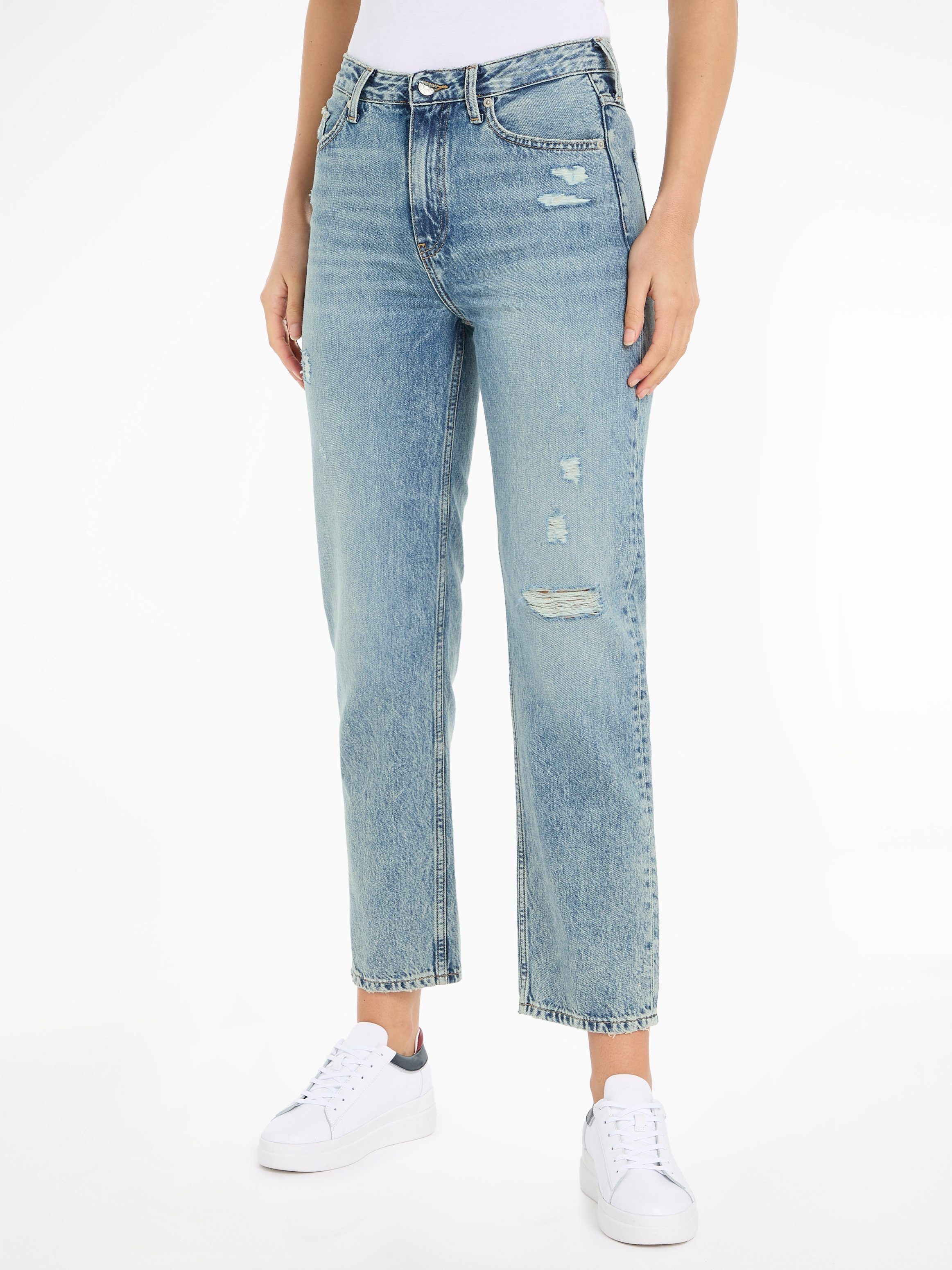 Tommy Hilfiger Straight jeans CLASSIC STRAIGHT HW A MIO WRN met geborduurd logo