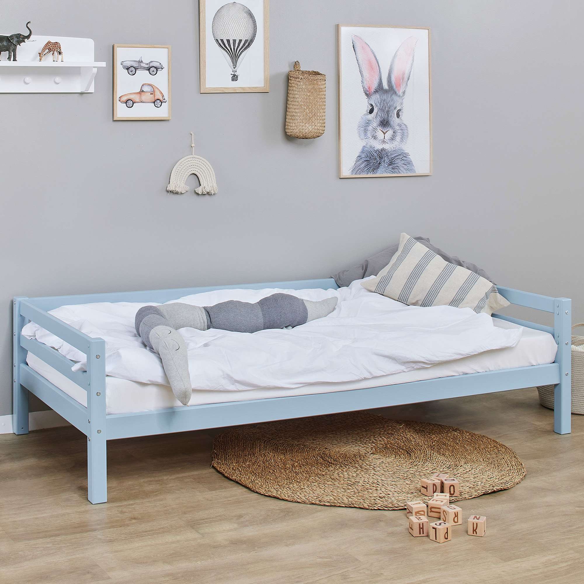 Hoppekids Slaapbank ECO Dream MY COLOR Kinderbed 90x200 massief wit of groen