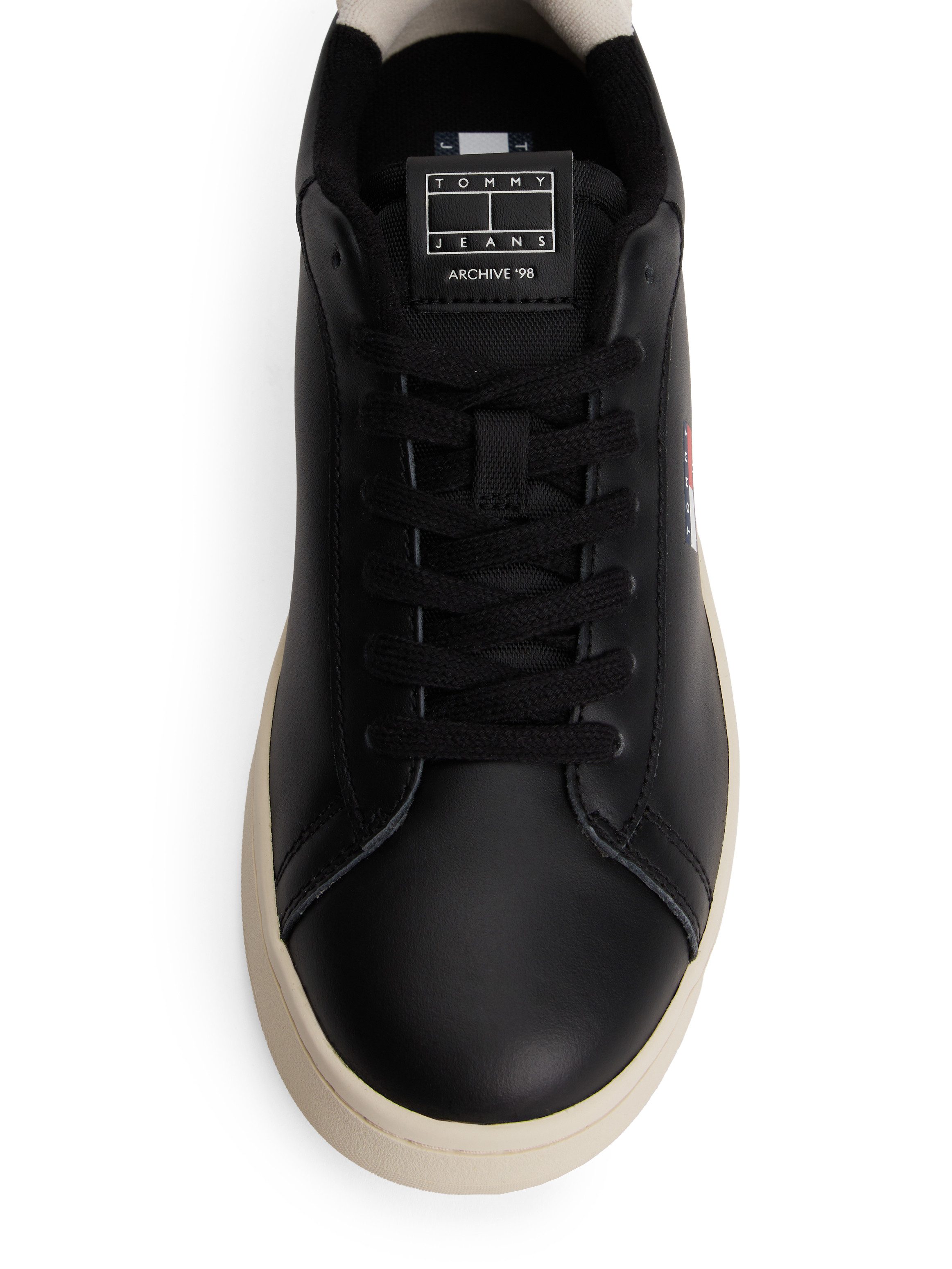 TOMMY JEANS Plateausneakers ARCHIVE' 98 , vrijetijdsschoen, halfhoge schoen, veterschoen, met logo op de tong