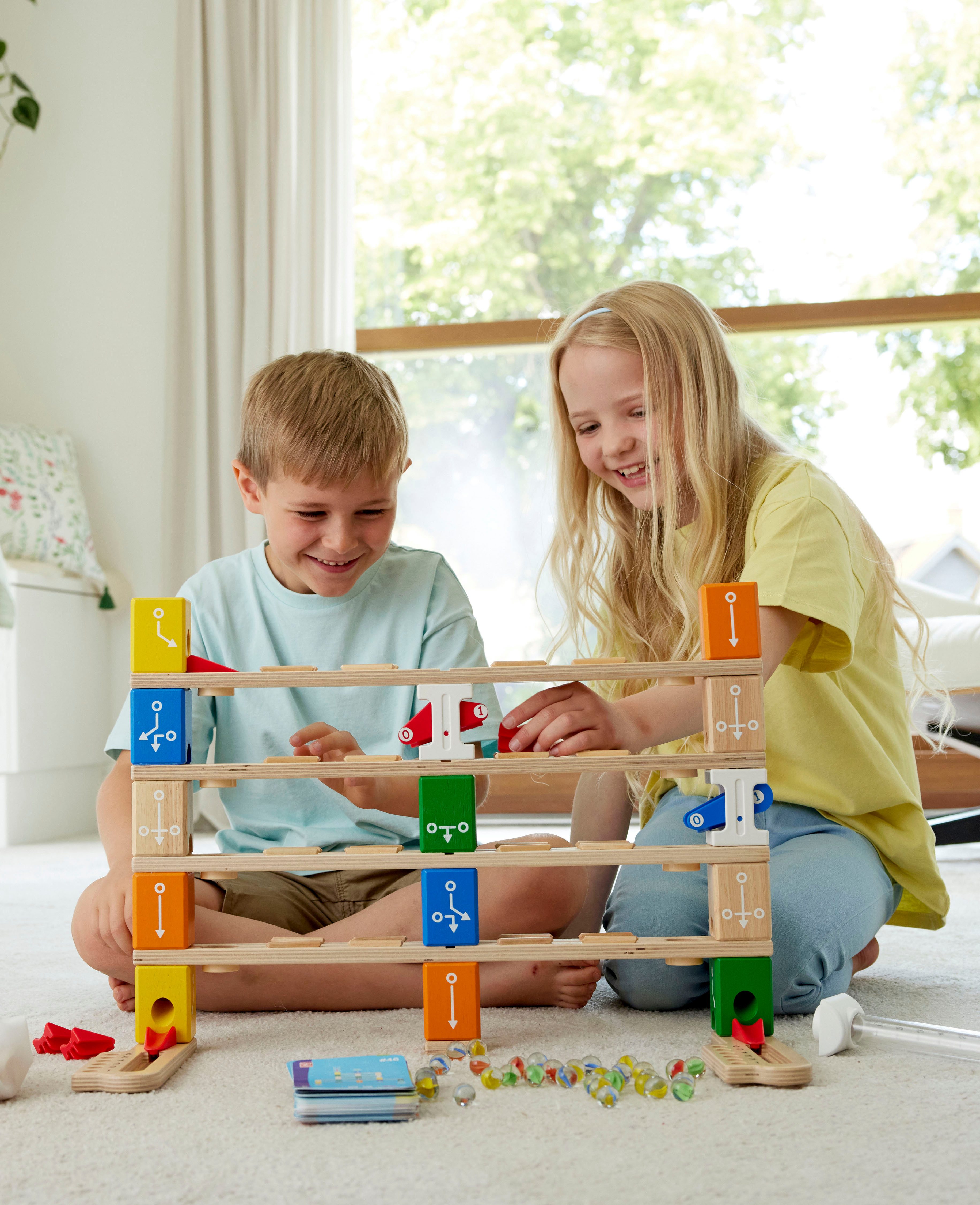 Hape Knikkerbaan Quadrilla starter coderingsset (85-delig)