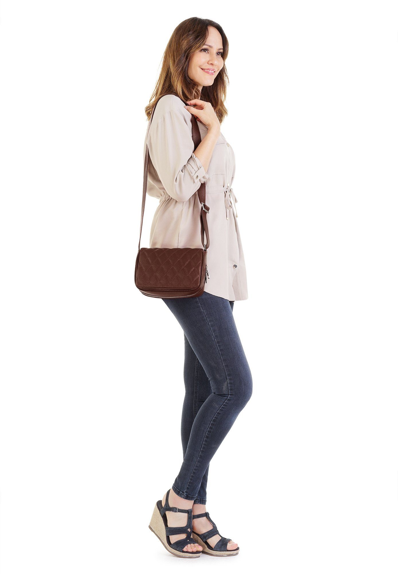 Cluty Tas echt leer, made in italy
