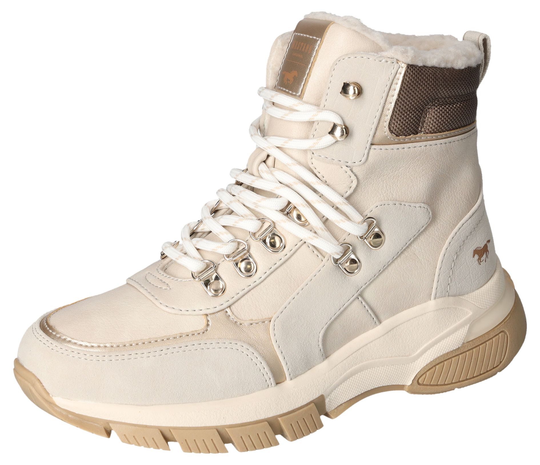 Mustang Shoes Winterlaarzen veterschoenen outdoorlaarzen warme voering met schachtkussen