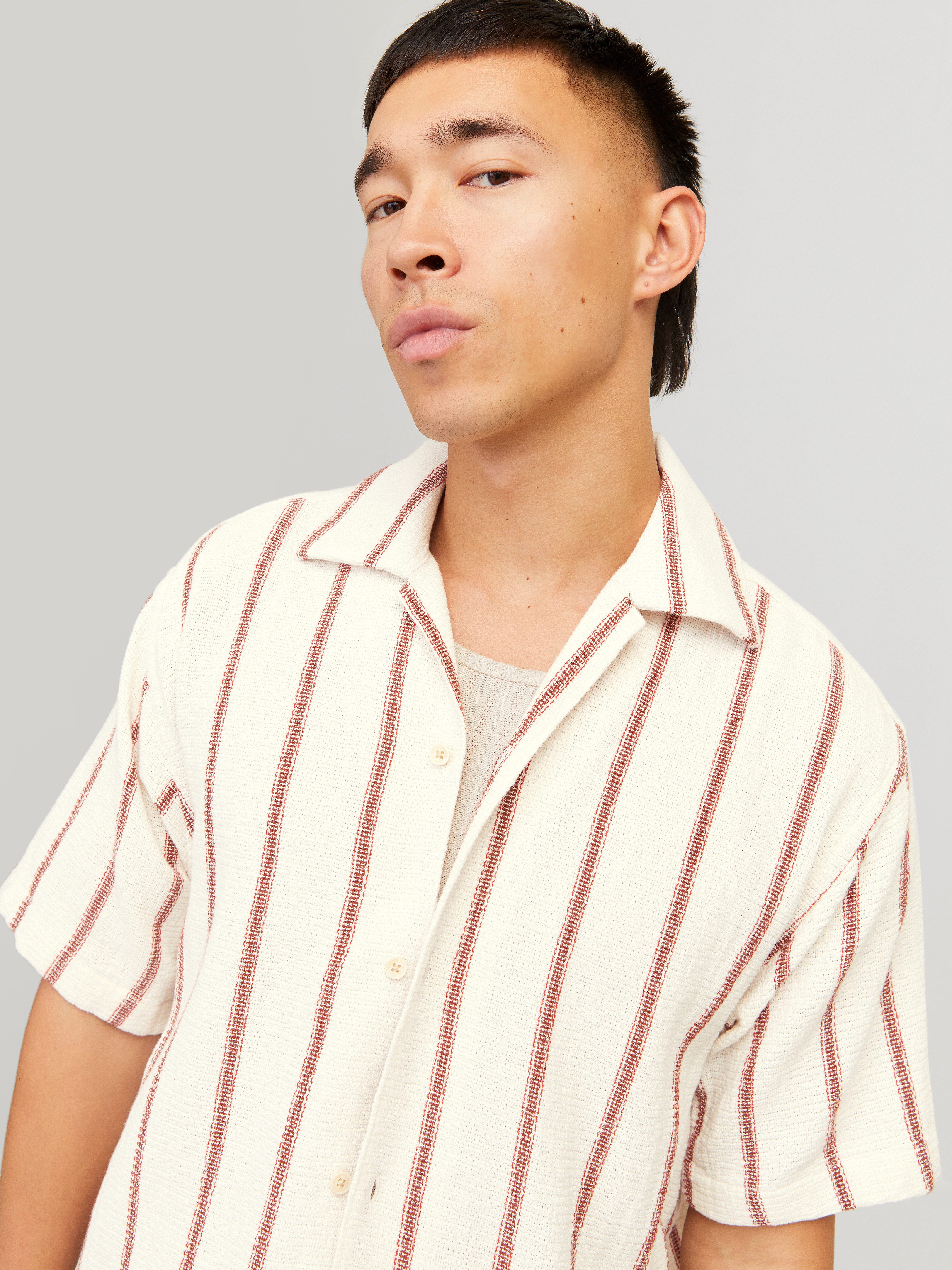 Jack & Jones Overhemd met korte mouwen JORCOBA STRIPE RESORT SHIRT SS SN
