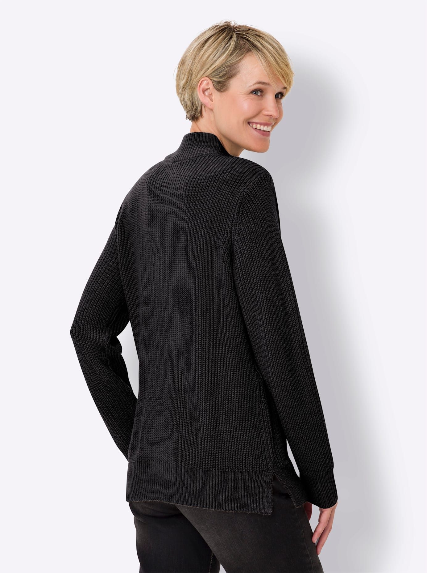 Classic Basics Trui met staande kraag Trui