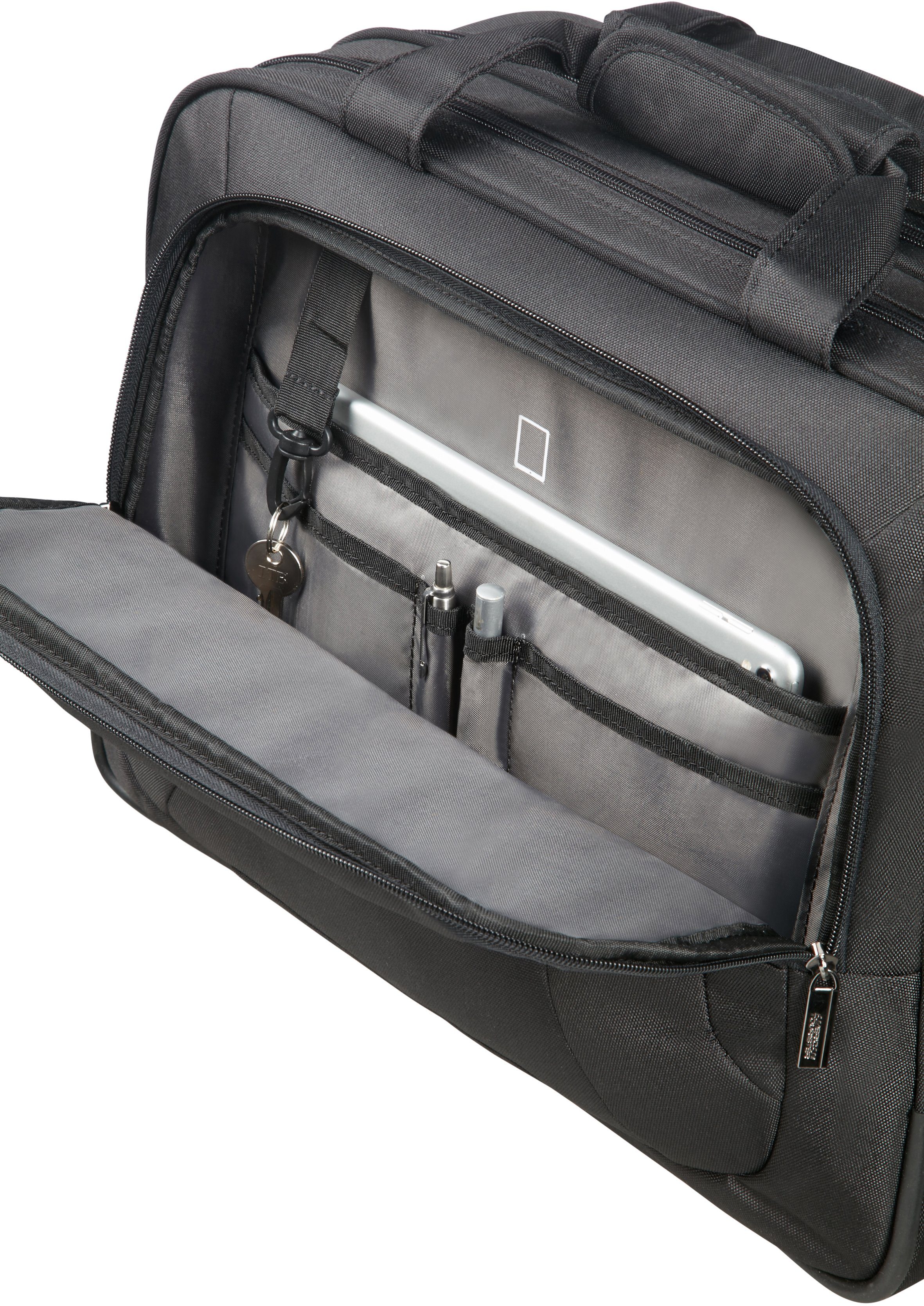 American Tourister® Businesstas AT WORK Handbagage trolley reistas 15,6-inch laptop-10,5-inch tabletvak