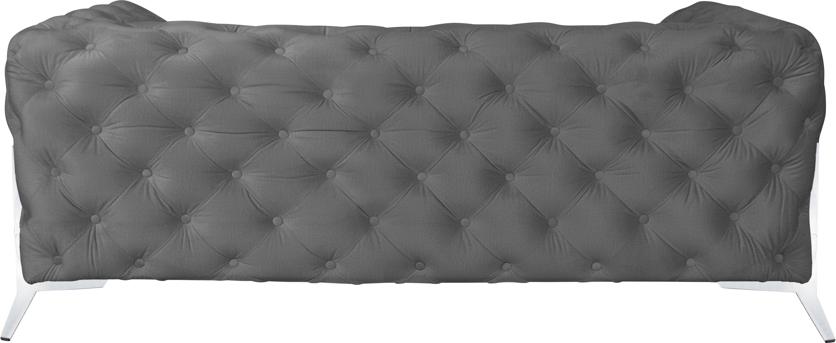 Leonique Chesterfield-bank Amaury luxueuze capitonnage, moderne chesterfield look, kleur van de poten ter keuze