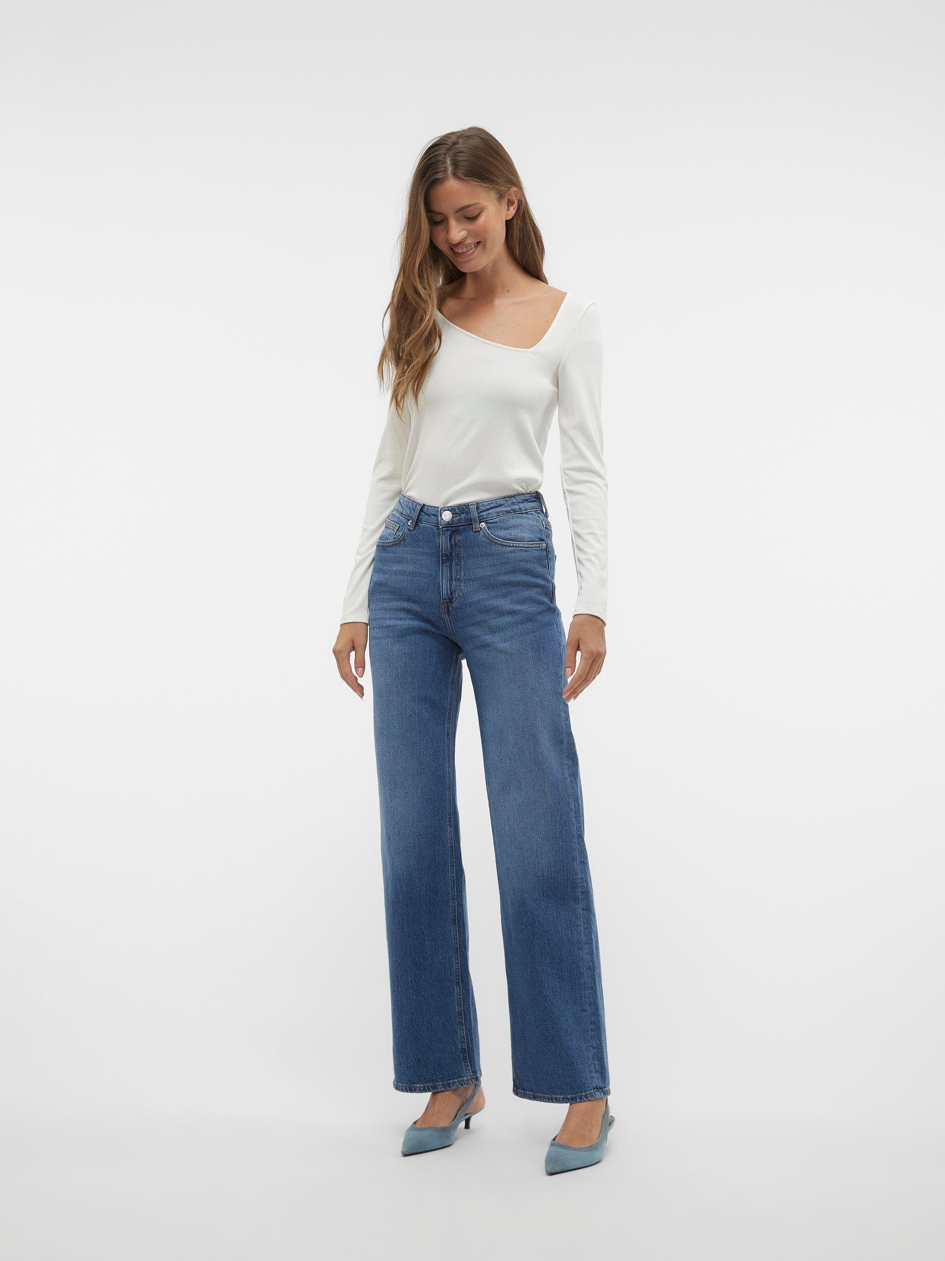 Vero Moda High-waist jeans VMTESSA HR WIDE JEANS RA380 GA NOOS