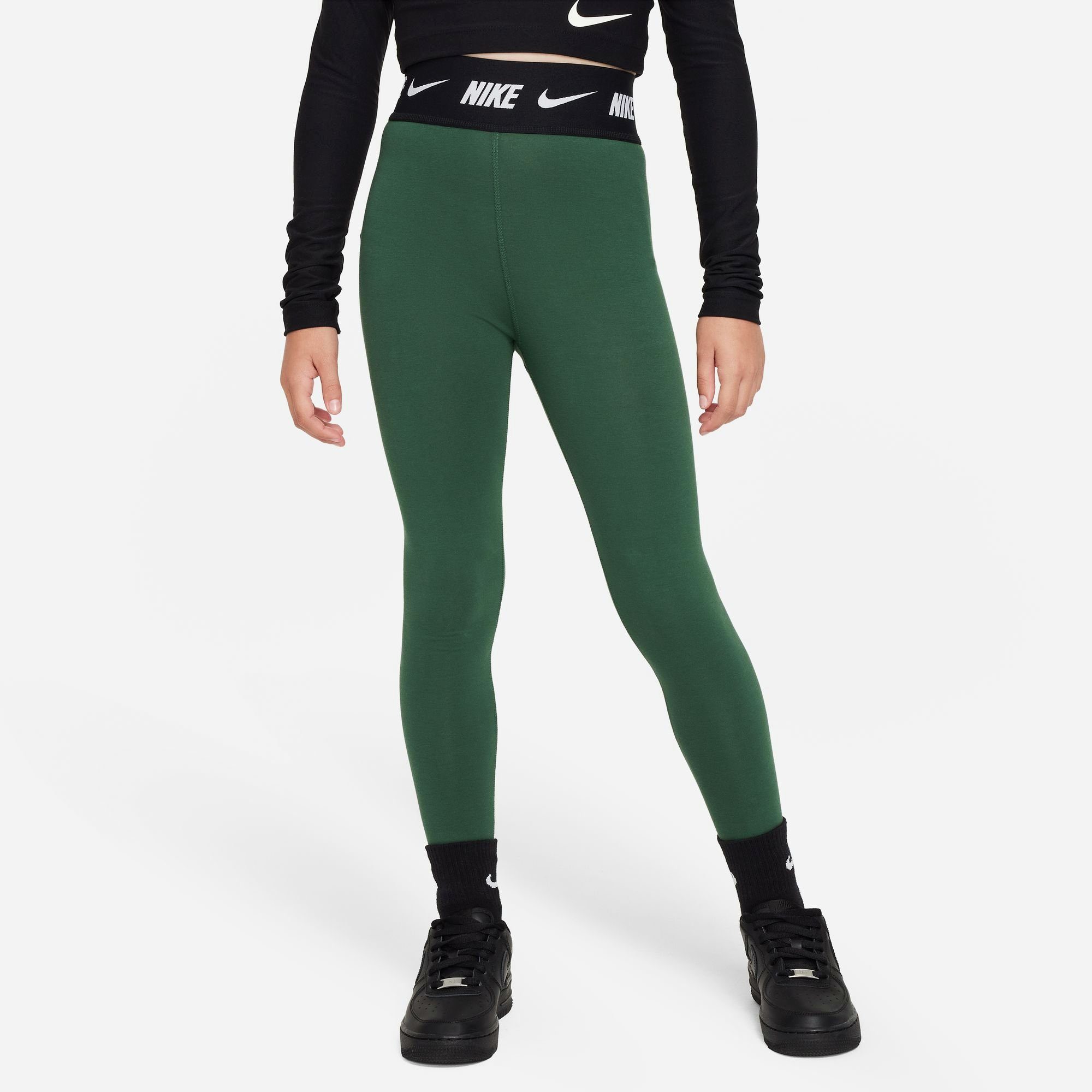 Nike Sportswear Legging G NSW FAV HW LGGNG SW - voor kinderen meisjes leggings maat XL (164) groen