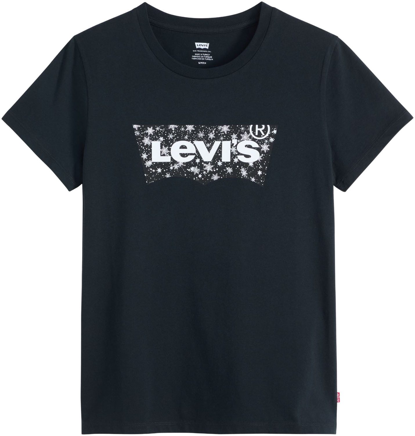 Levi's® Shirt met ronde hals The Perfect Tee met logo in metallic-holoprint