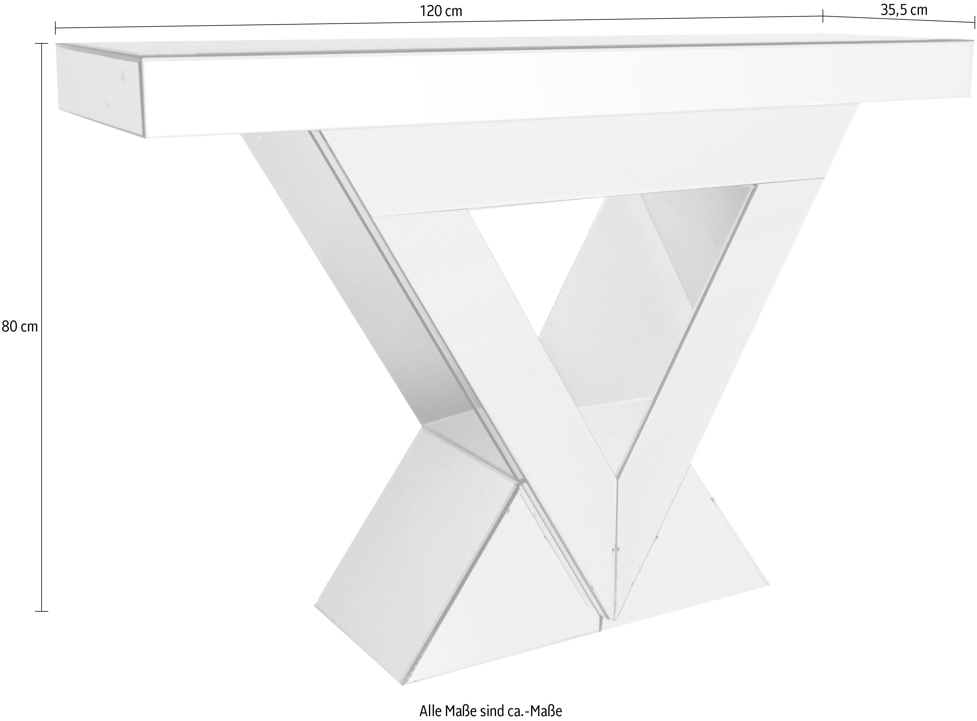 SalesFever Sidetable spiegelend, in chic model en bijzondere look