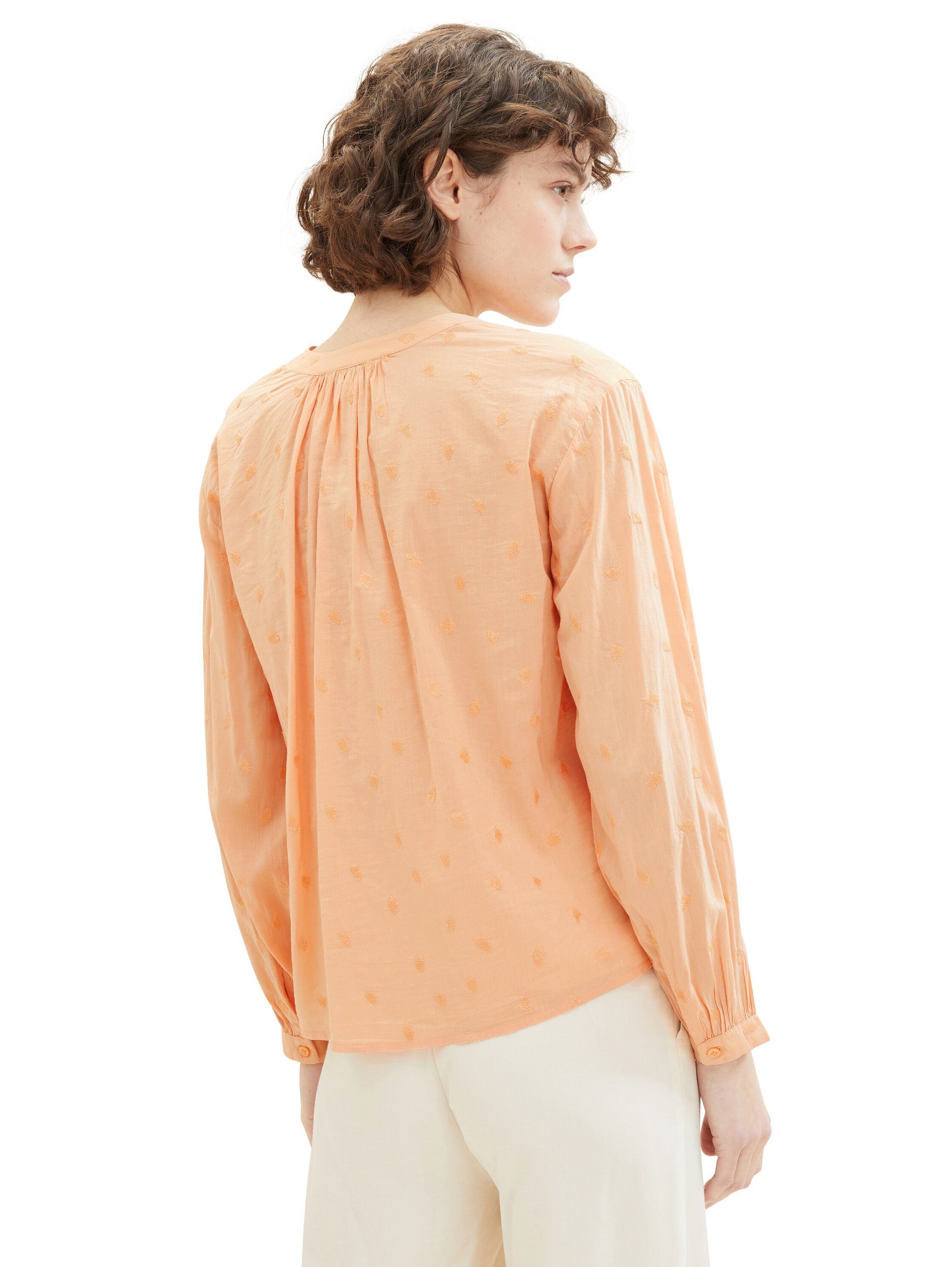 Tom Tailor Blouse met lange mouwen met allover borduurwerk
