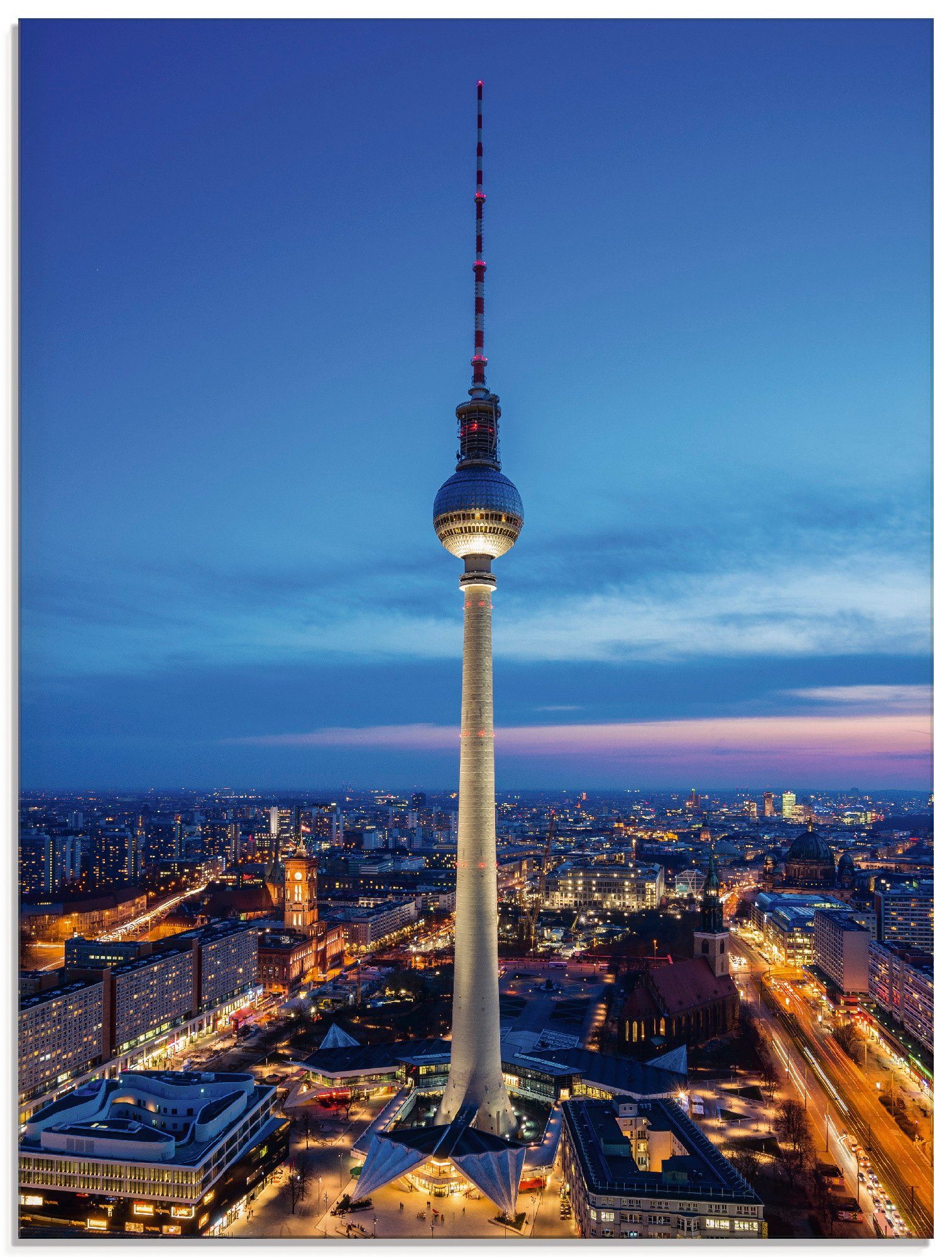 Artland print op glas Berlin Fernsehturm