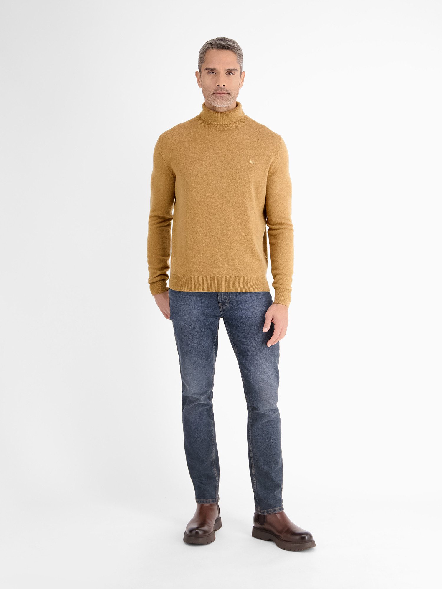 Lerros Gebreide trui LERROS schapenwol turtleneck pullover met kasjmierpercentage