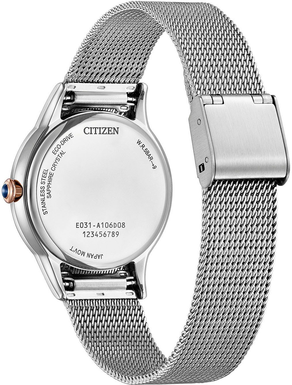 Citizen Solarhorloge Horloge, dameshorloge, stalen band, analoog