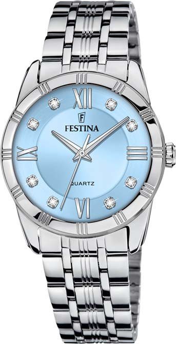 Festina Kwartshorloge Mademoiselle Polshorloge, dameshorloge, roestvrijstalen band, Ø 32 mm