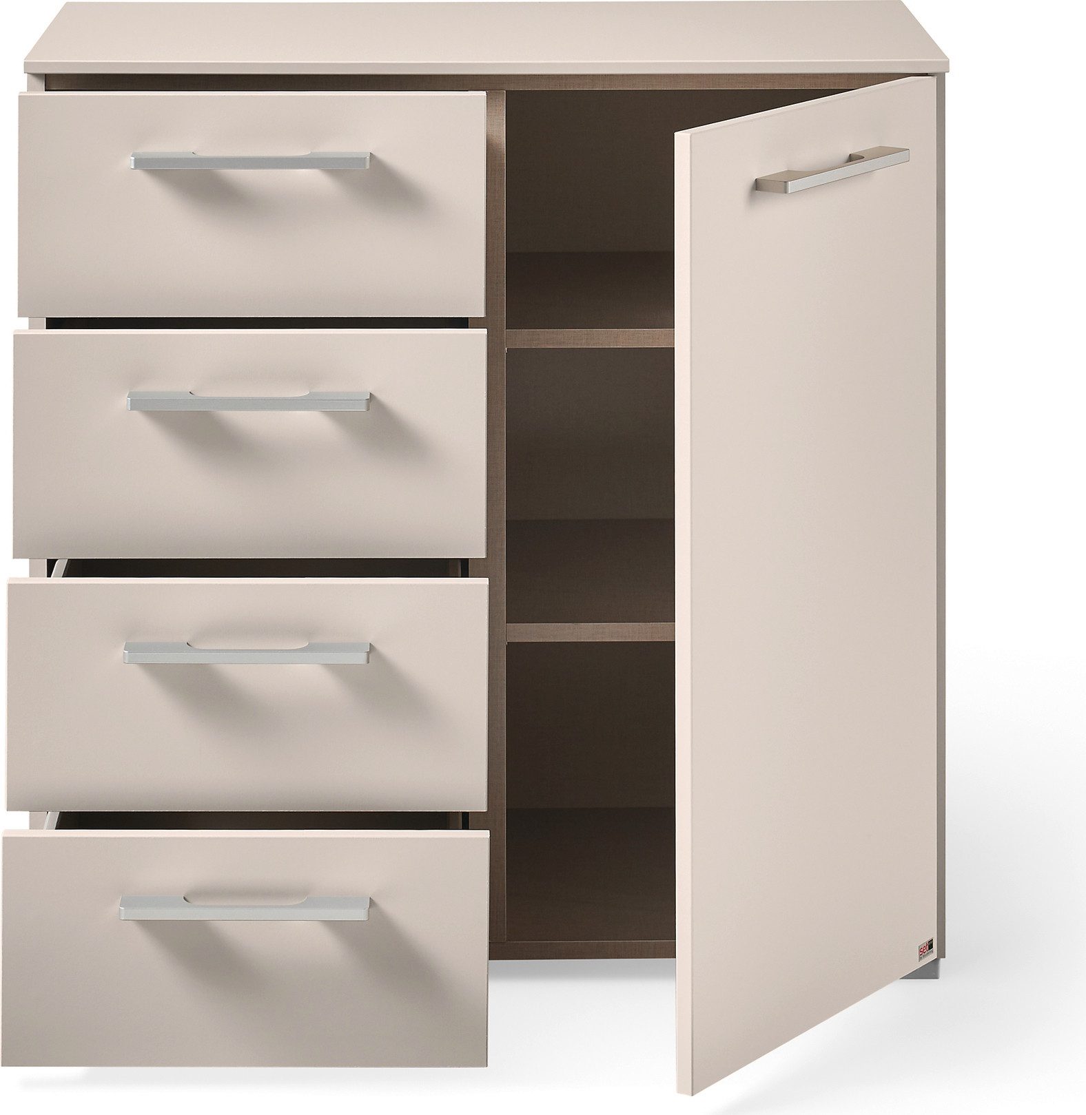set one by Musterring Kast Henderson met 1 deur en 4 lades incl. zelfinzug en demping