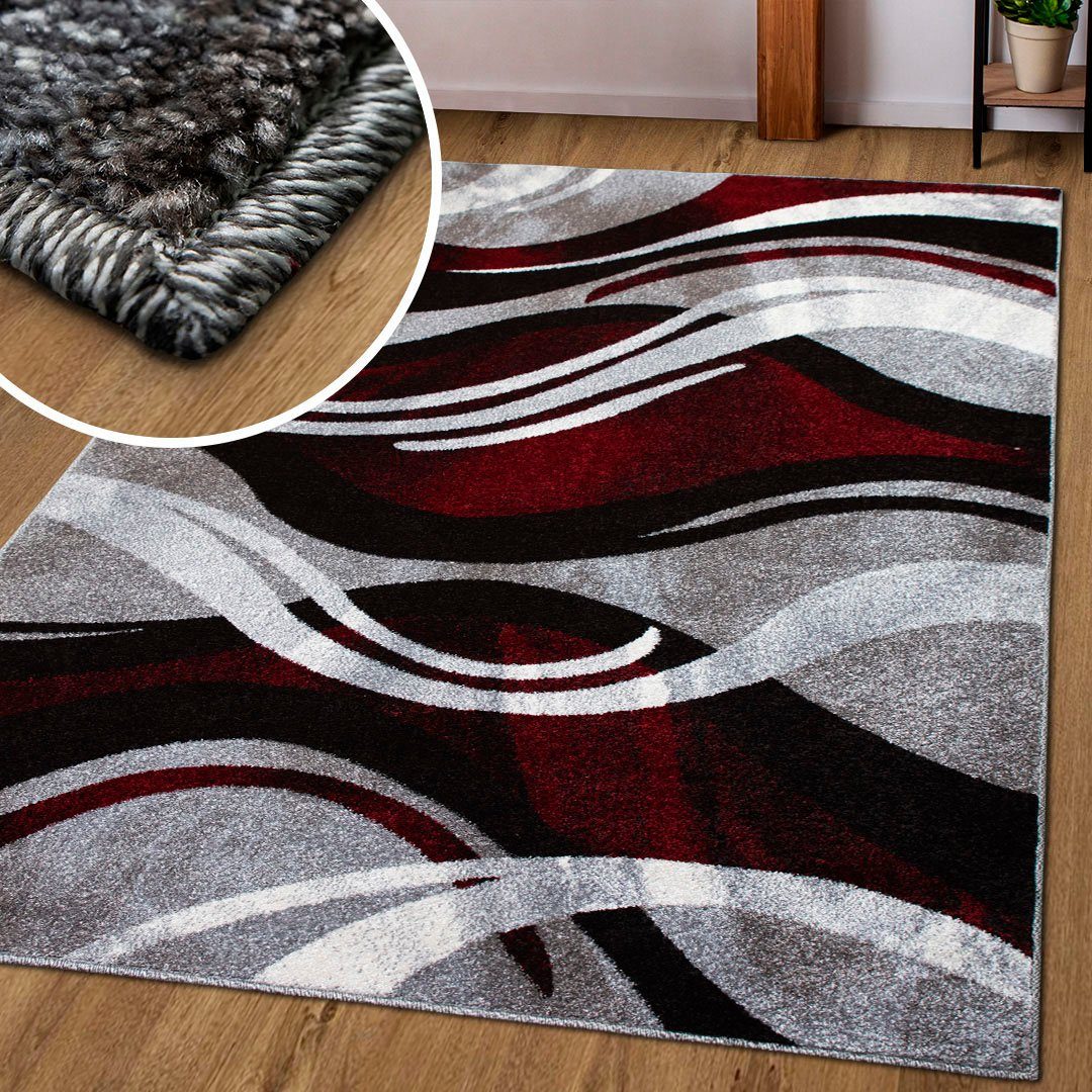 my home Vloerkleed Joas bijzonder zachte kortpolige in modern golvenpatroon, lichte glans