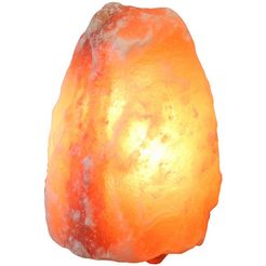 himalaya salt dreams zoutkristal-tafellamp rock met de hand gemaakt van zoutkristal - iedere steen uniek, h: ca.18 cm, ca.2-3 kg (1 stuk) oranje